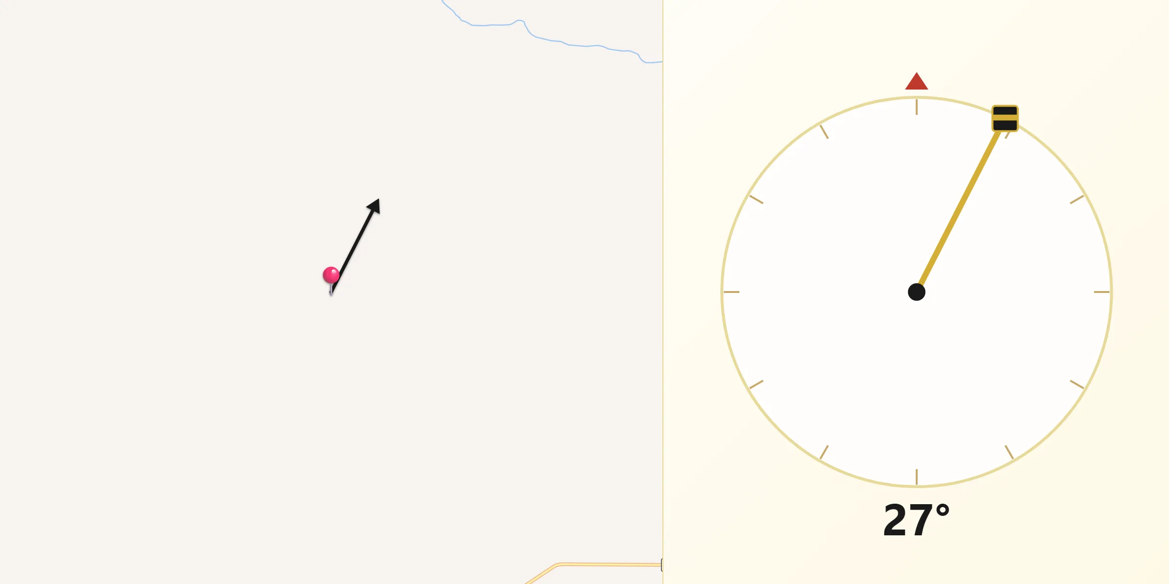 Qibla Direction from Pondera