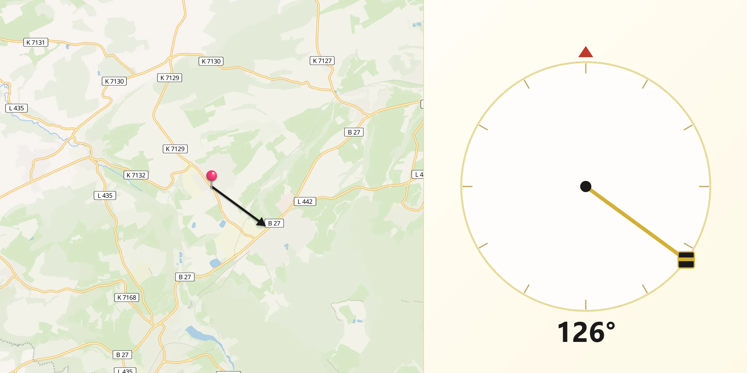 Qibla-Richtung von Dormettingen