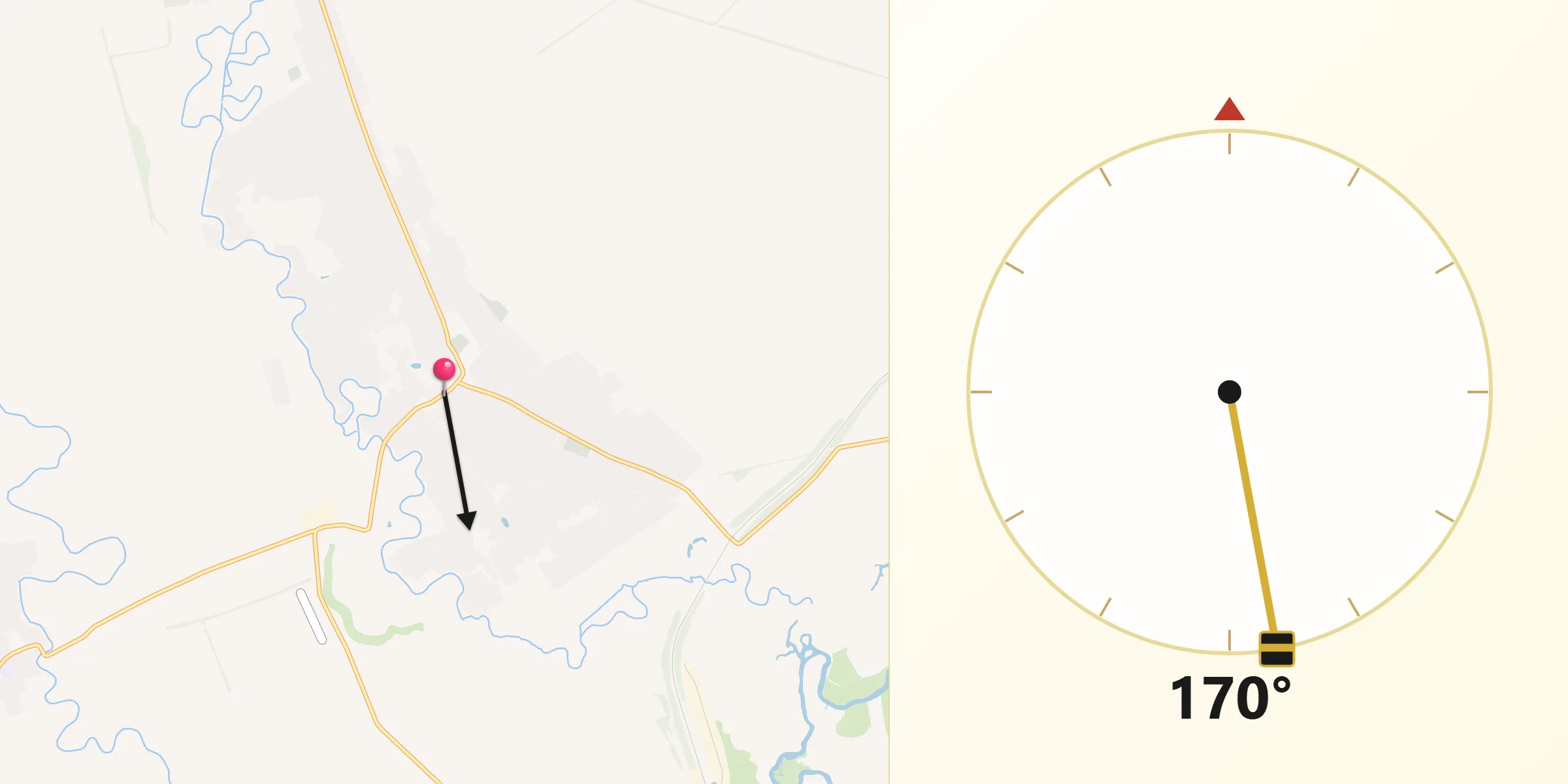 Направление Киблы из Сурско-Михайловка
