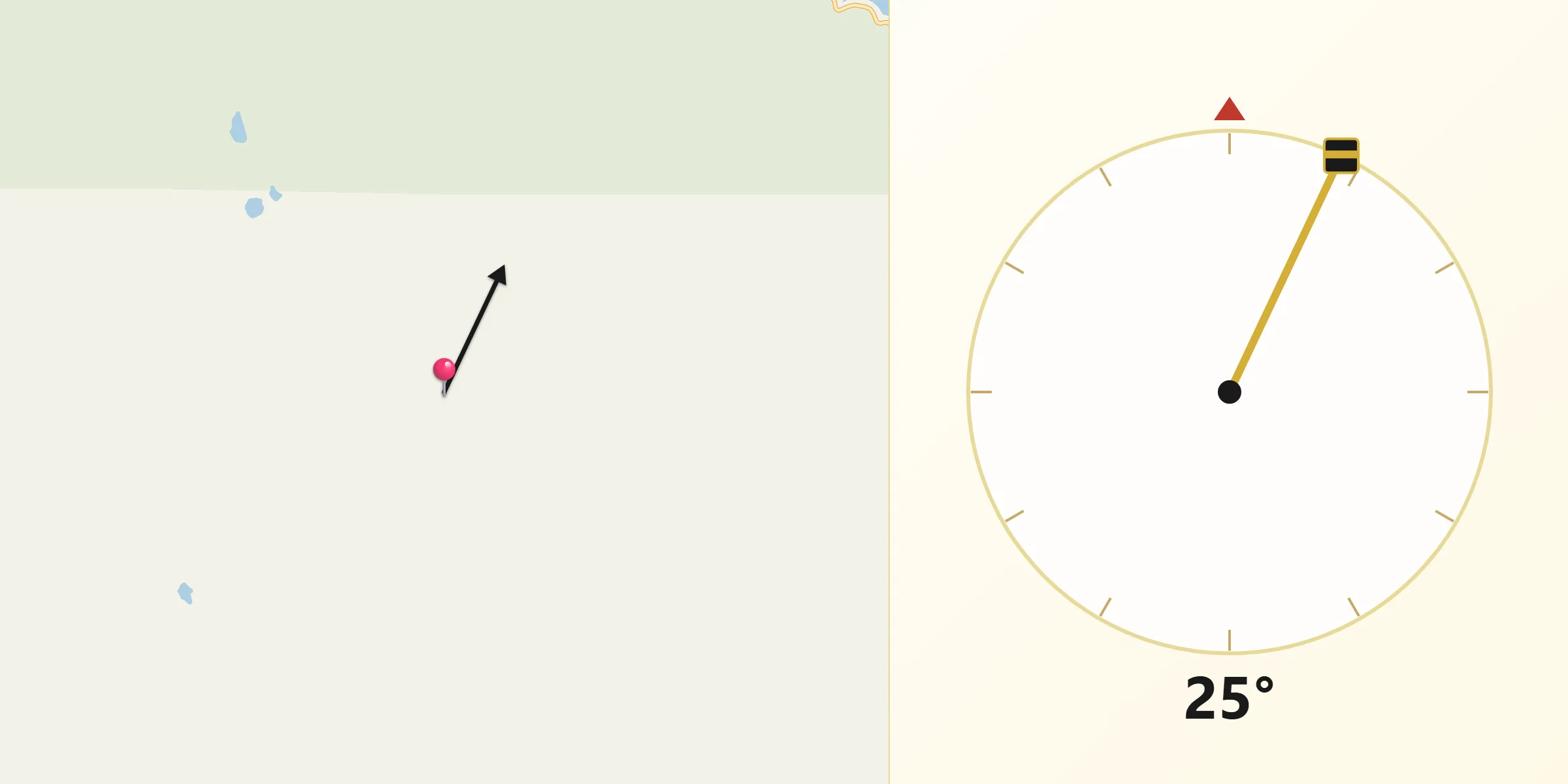 Qibla Direction from Flathead