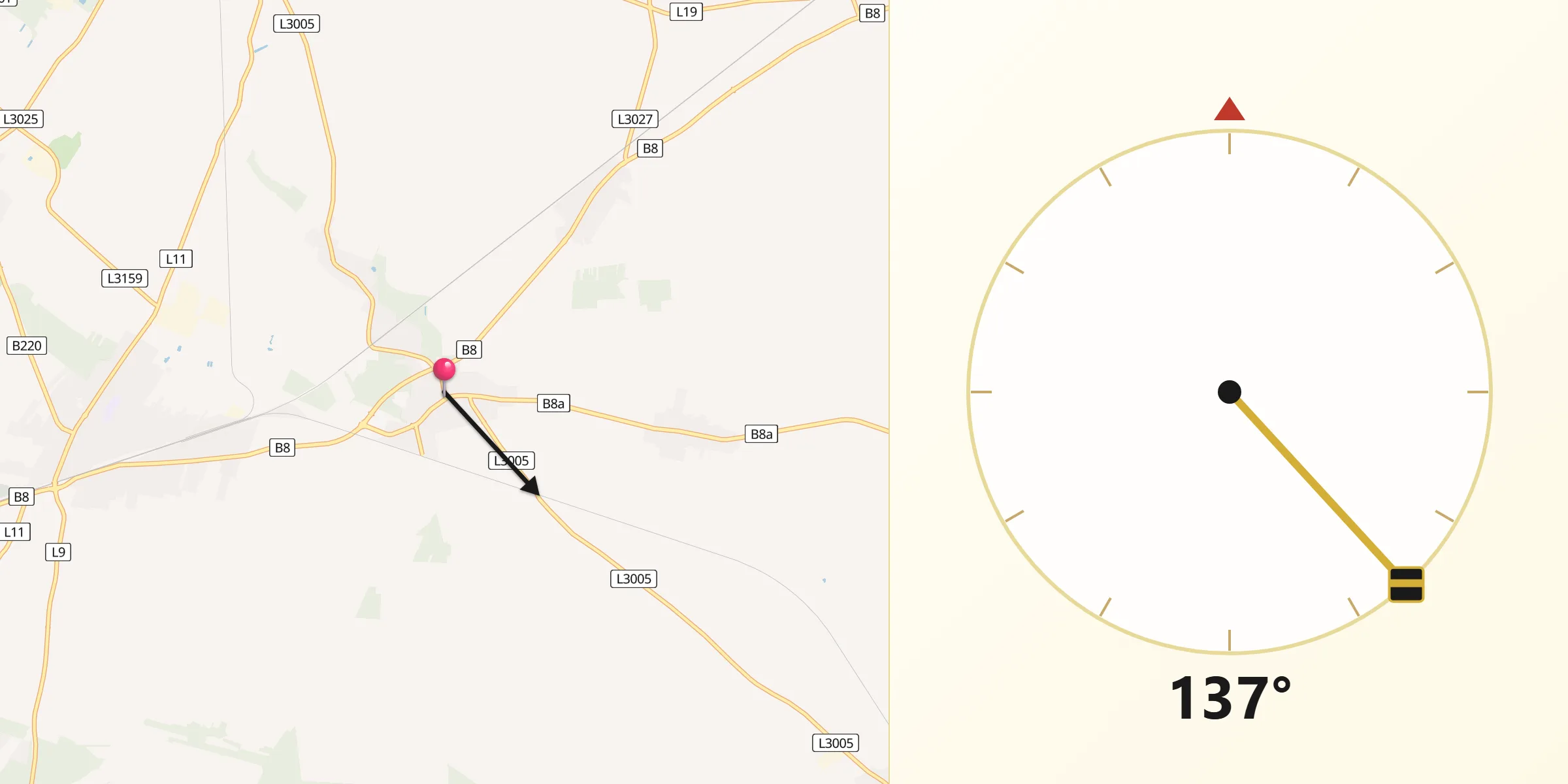 Qibla-Richtung von Weikendorf
