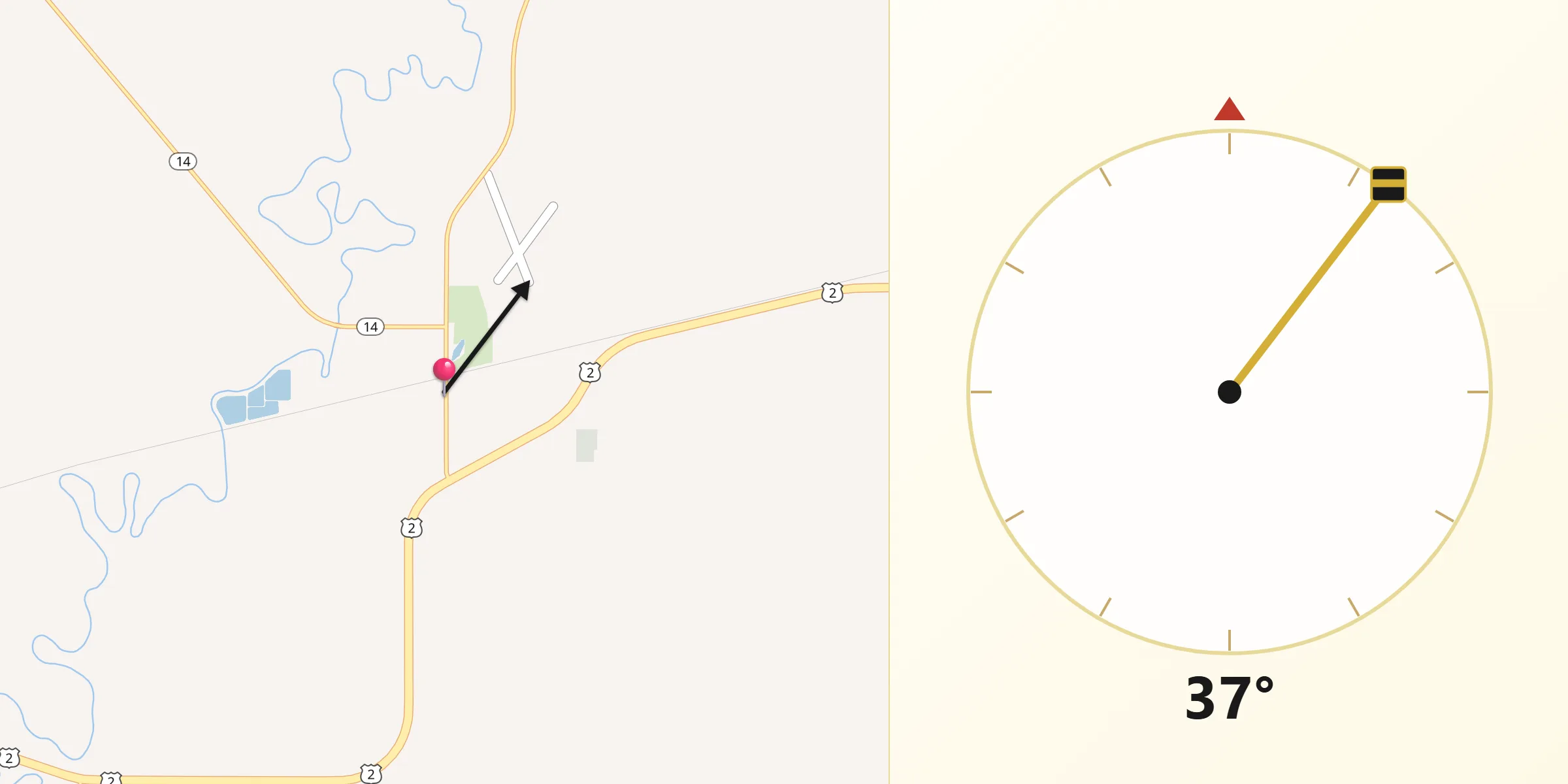 Qibla Direction from Towner