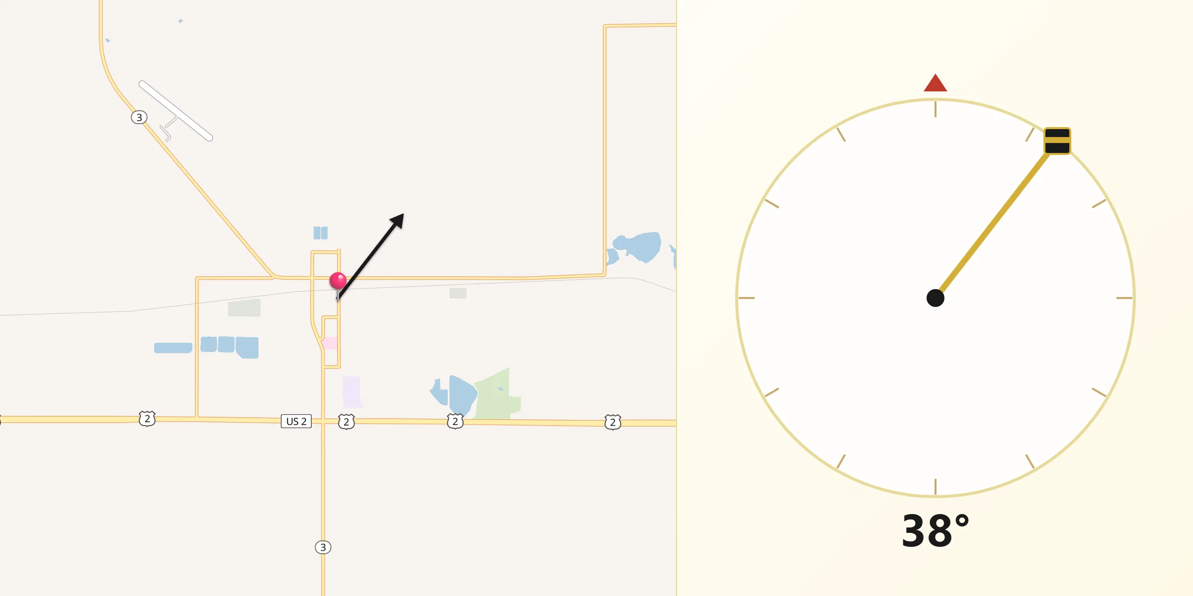 Qibla Direction from Rugby