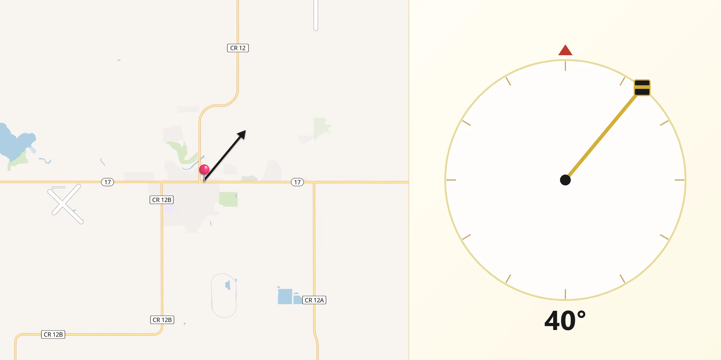 Qibla Direction from Park River