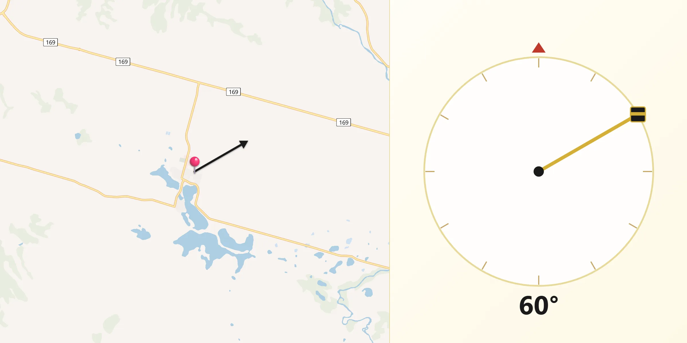 Qibla Direction from Metabetchouan-Lac-a-la-Croix