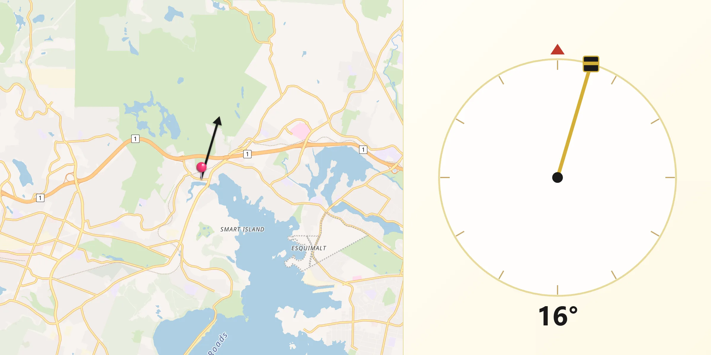 Qibla Direction from Six Mile