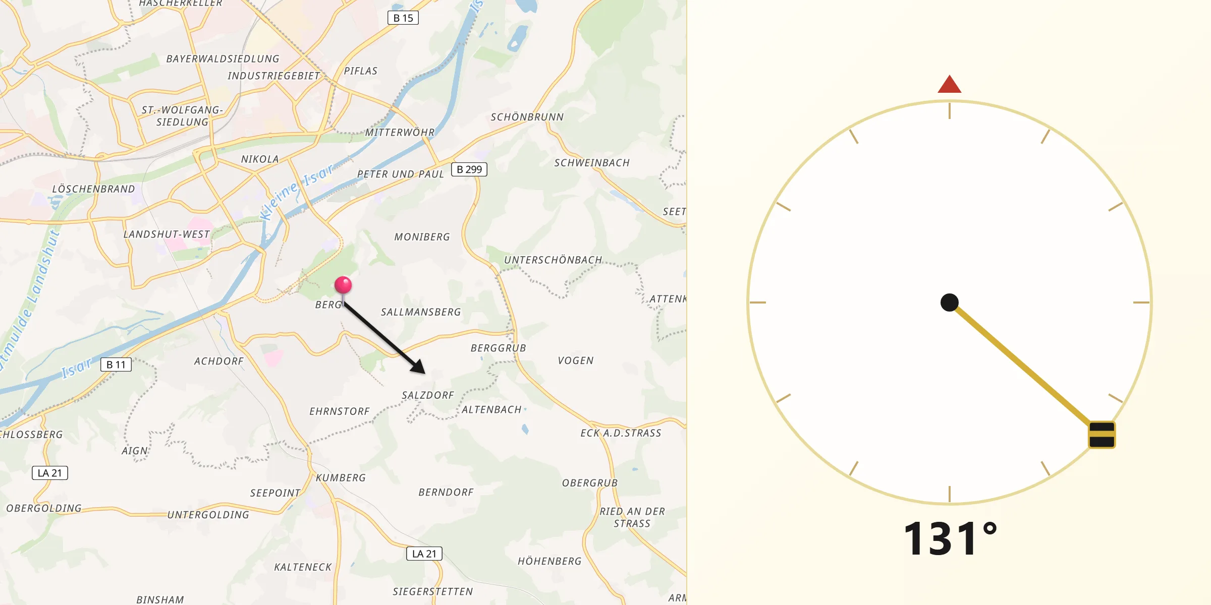 Drejtimi i Qibles nga Landshut