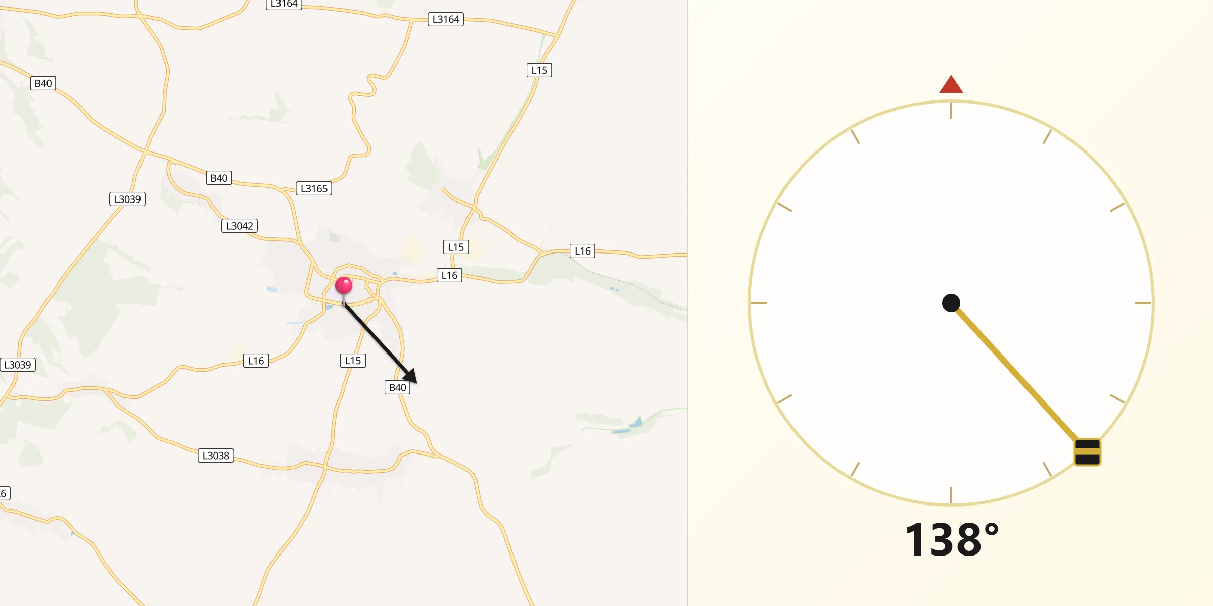 Qibla-Richtung von Zistersdorf