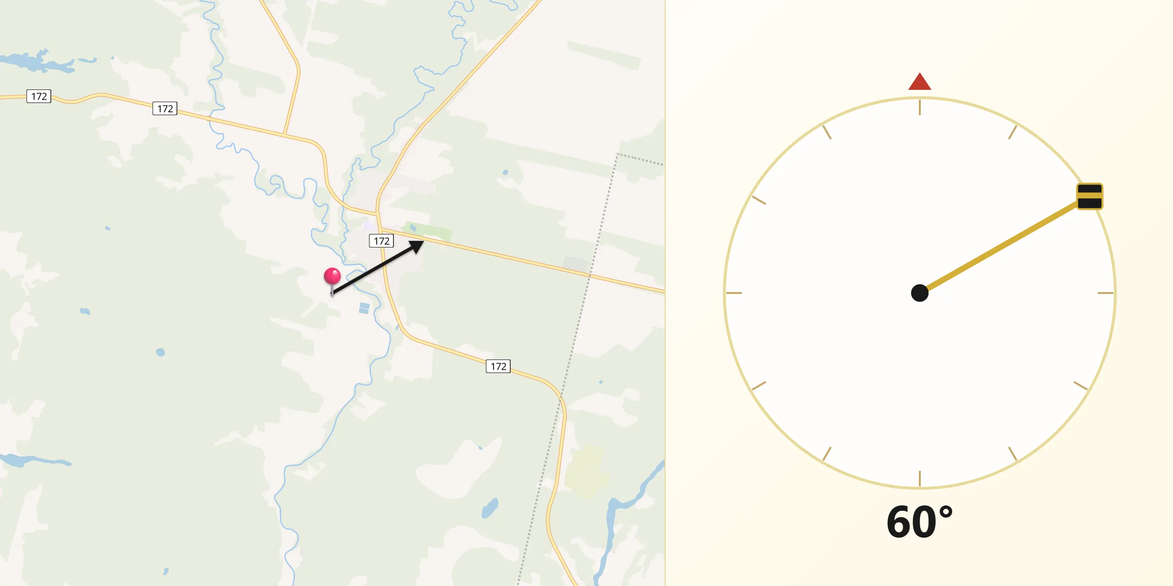 Qibla Direction from Saint-Ambroise
