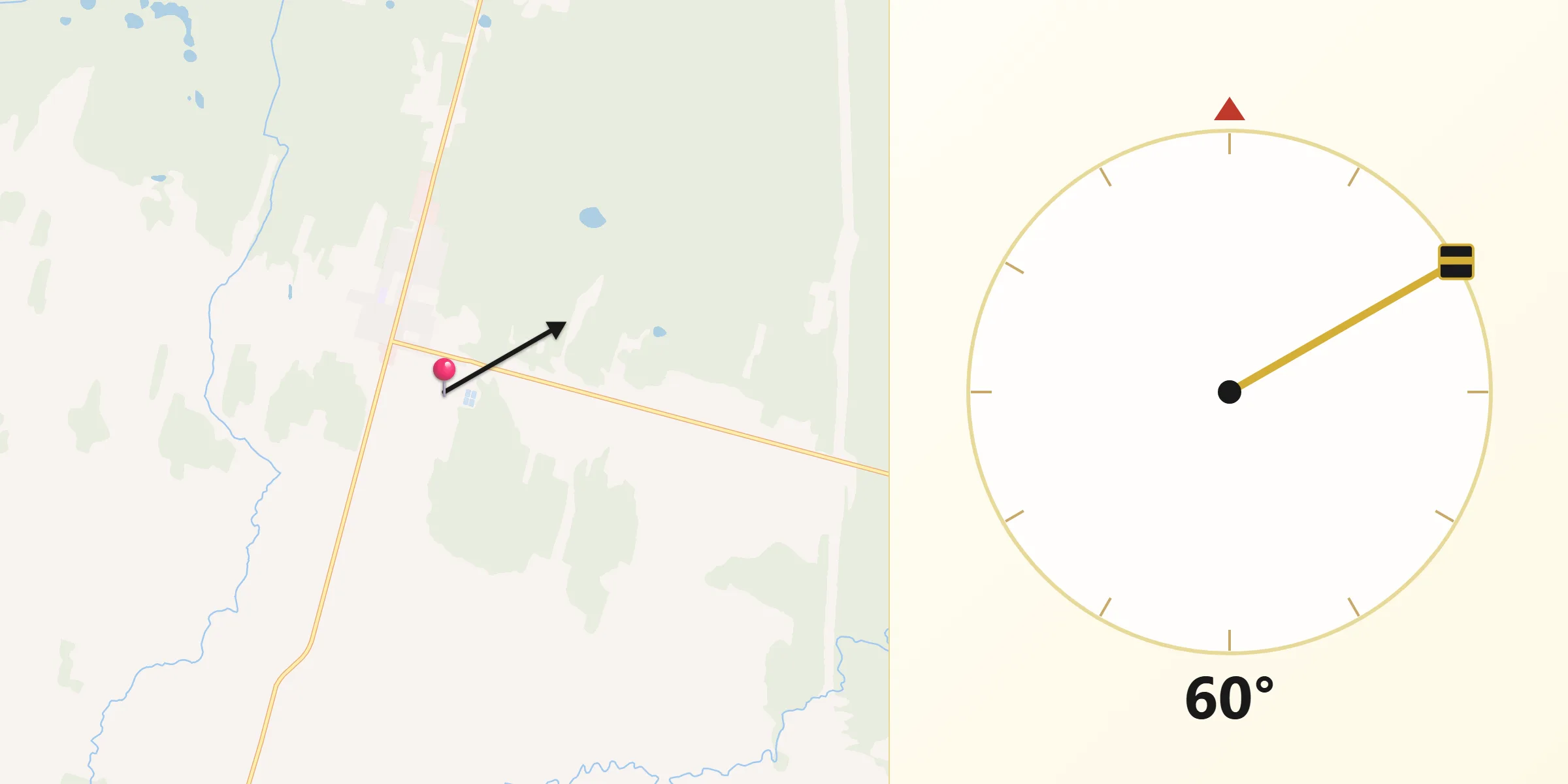 Qibla Direction from L'Ascension-de-Notre-Seigneur