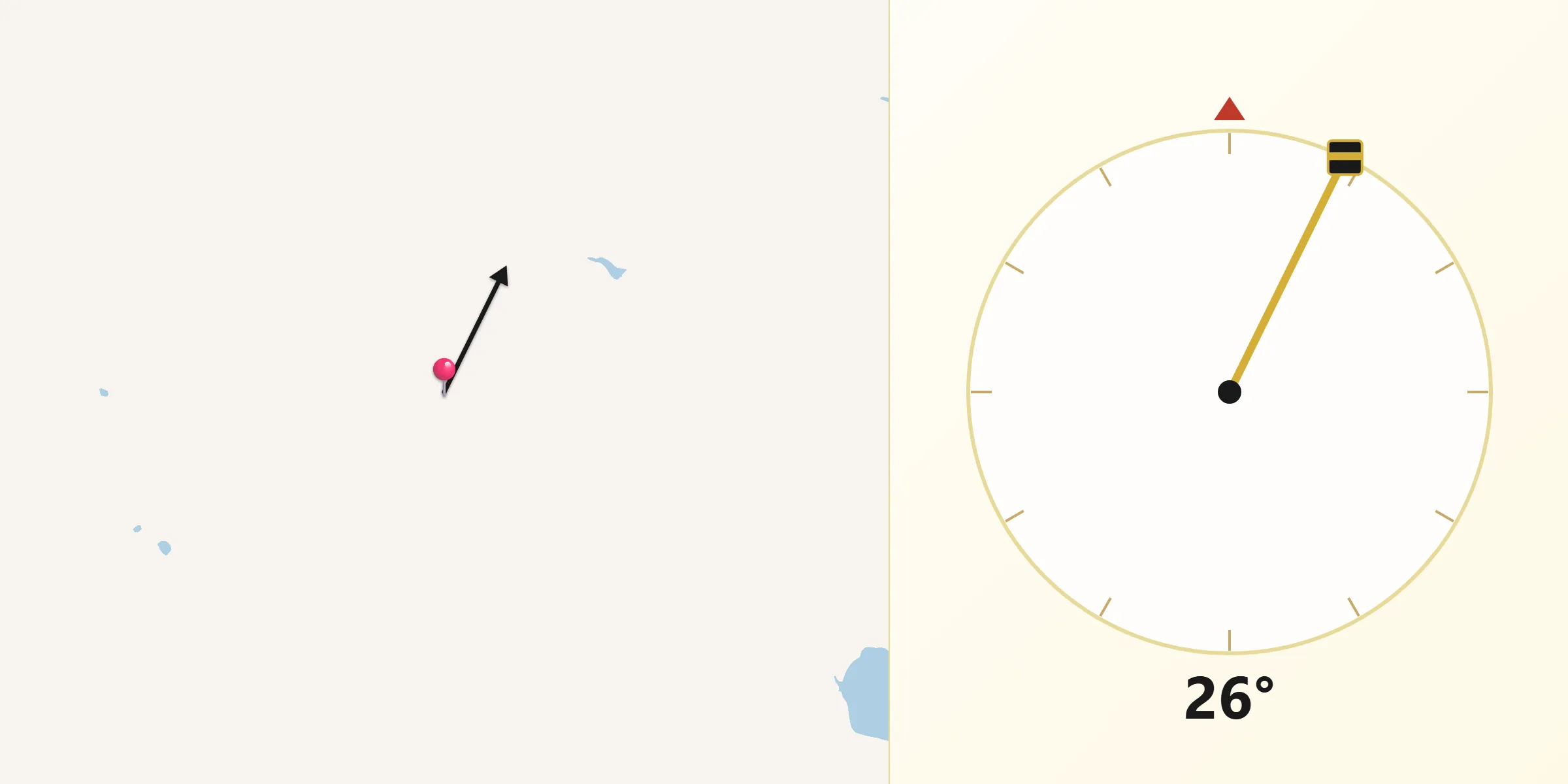 Qibla Direction from Glacier