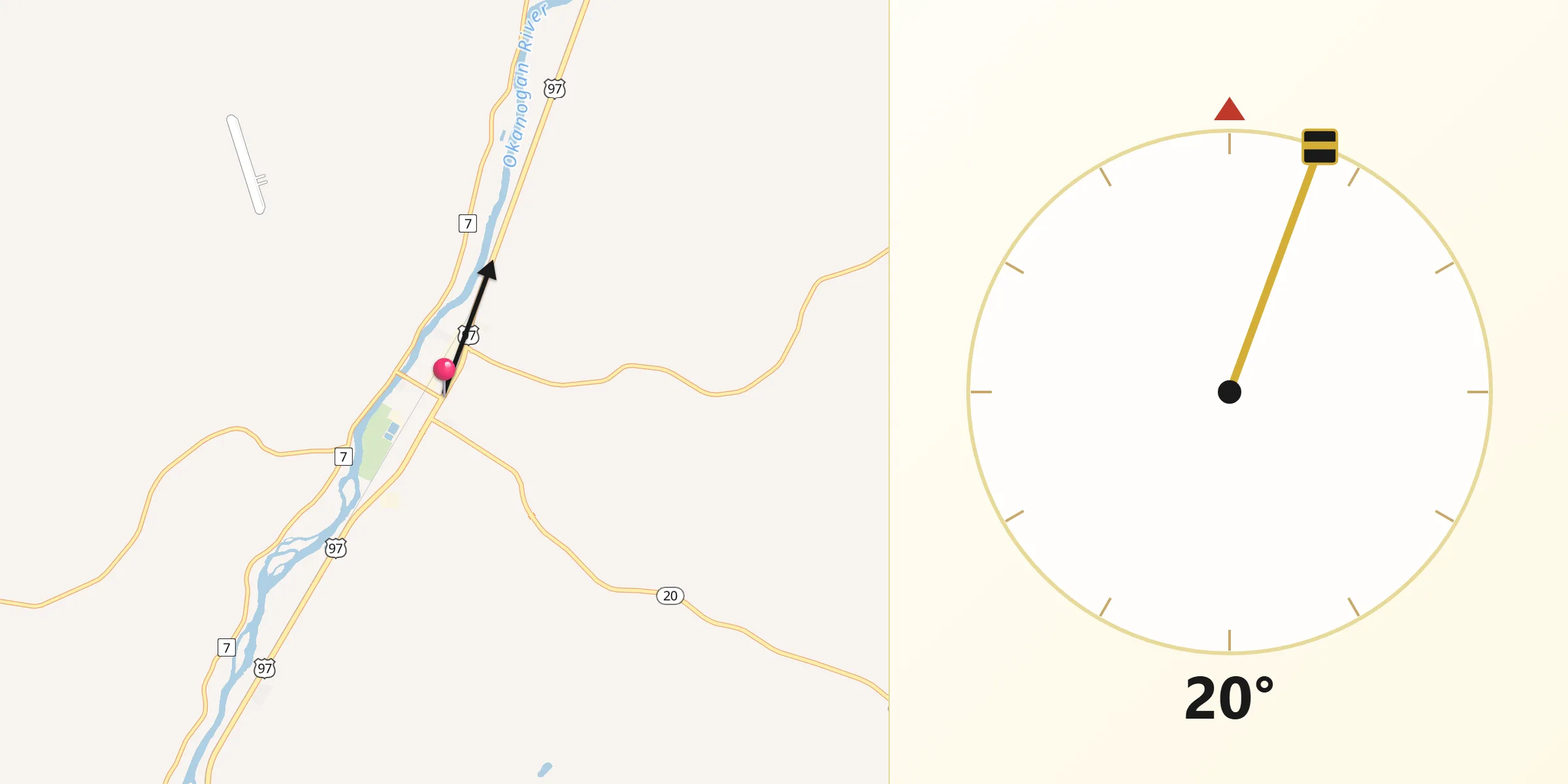 Qibla Direction from Tonasket