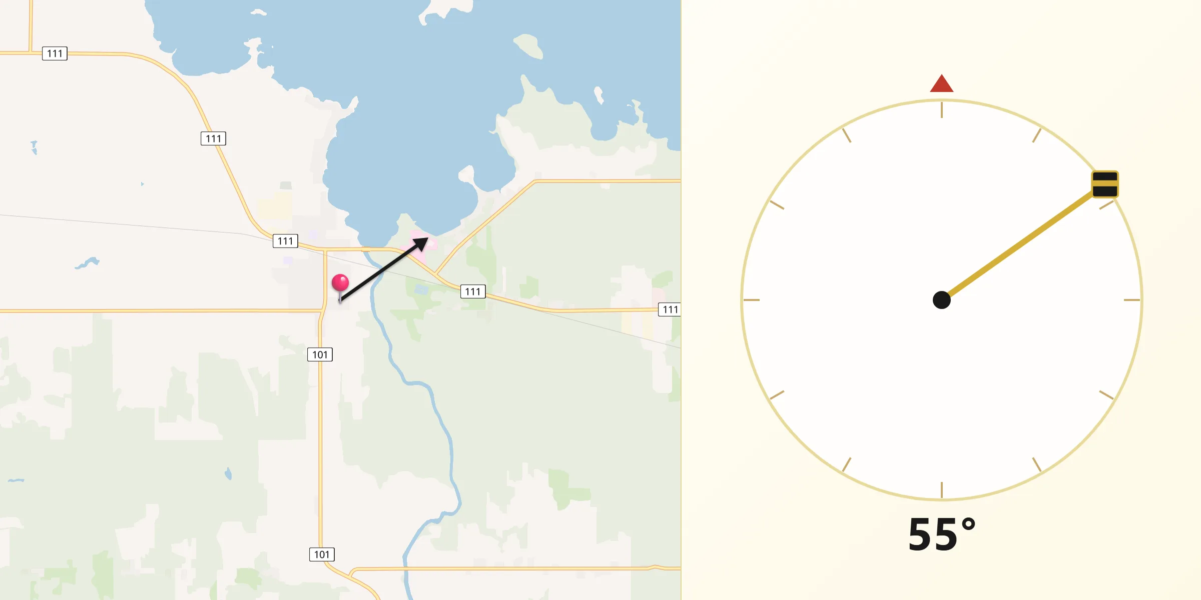 Qibla Direction from Macamic