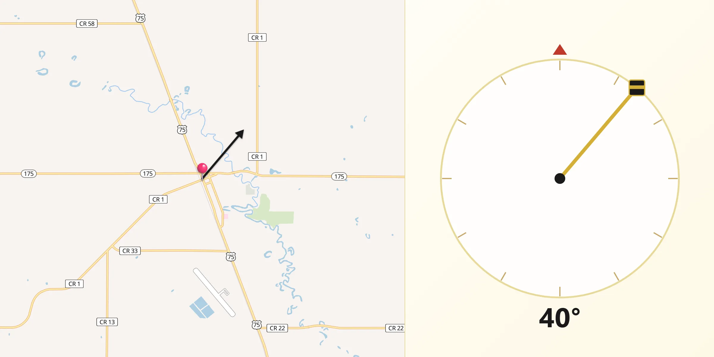 Qibla Direction from Hallock