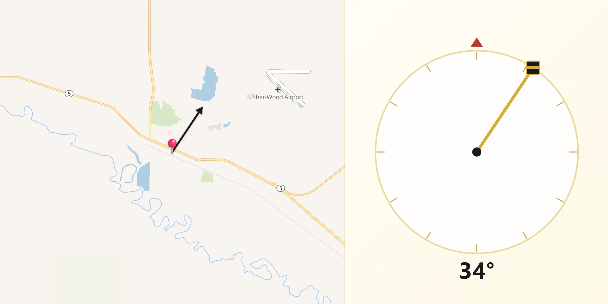Qibla Direction from Plentywood