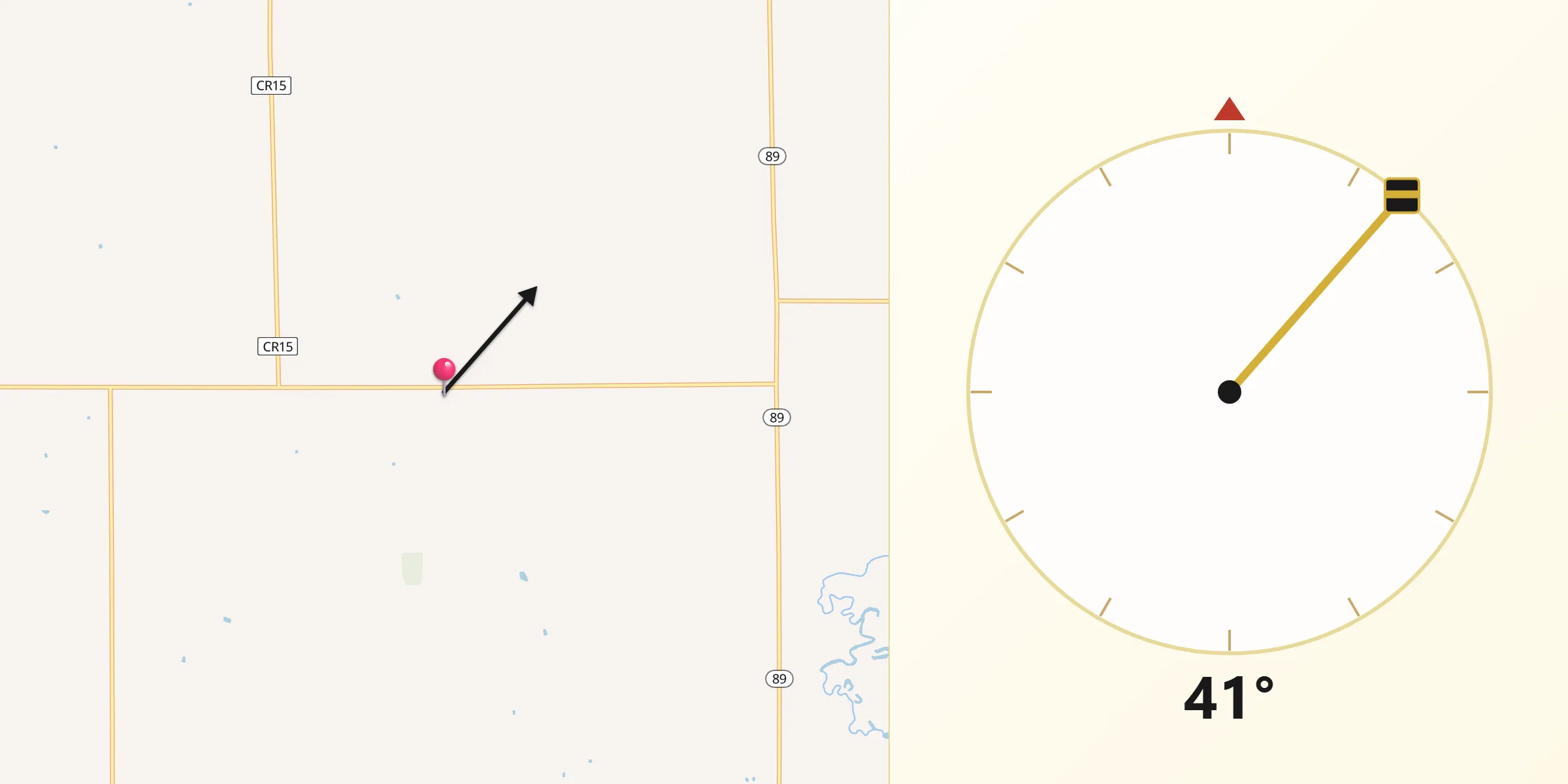 Qibla Direction from Roseau County