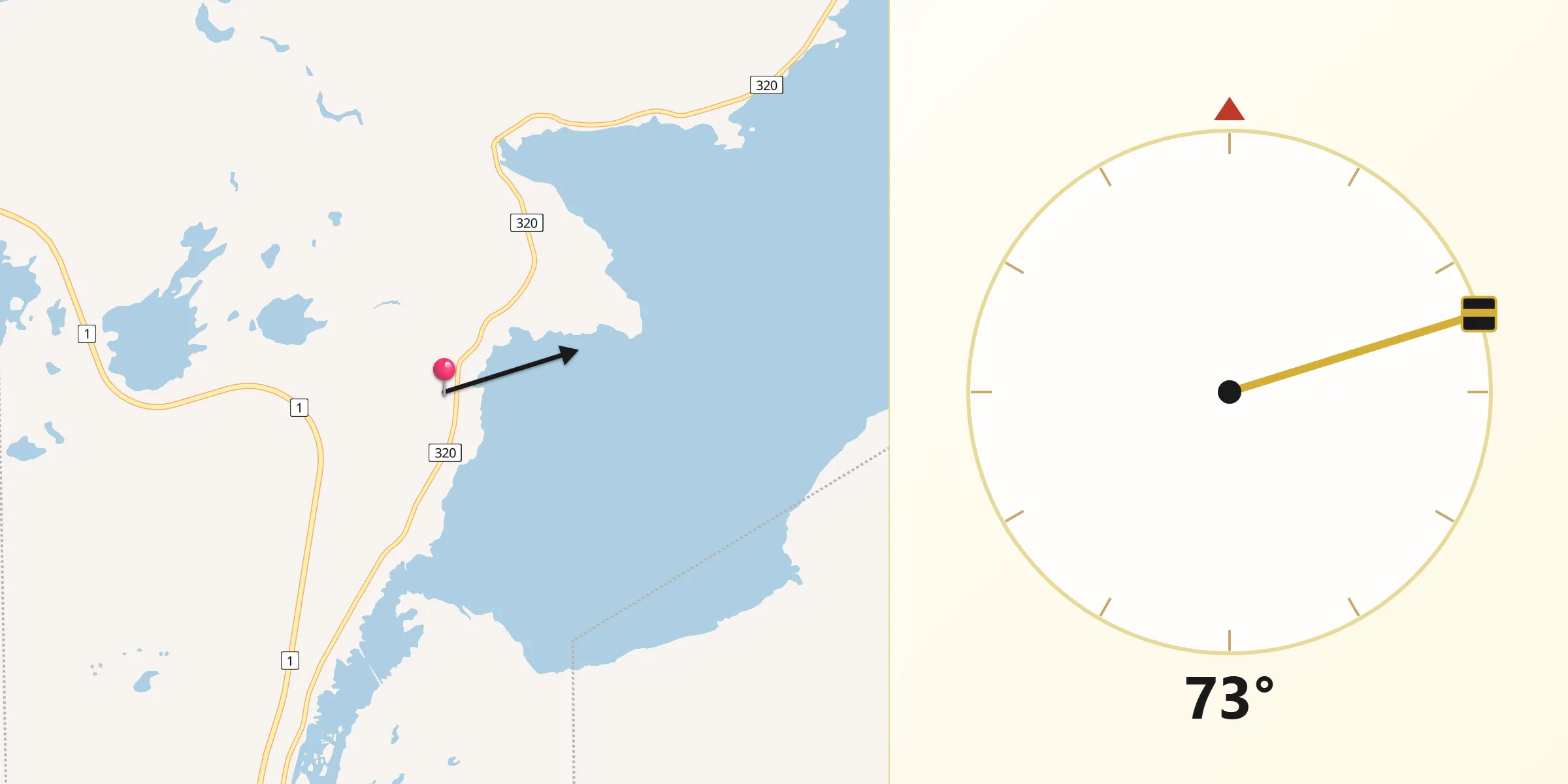 Qibla Direction from Gambo