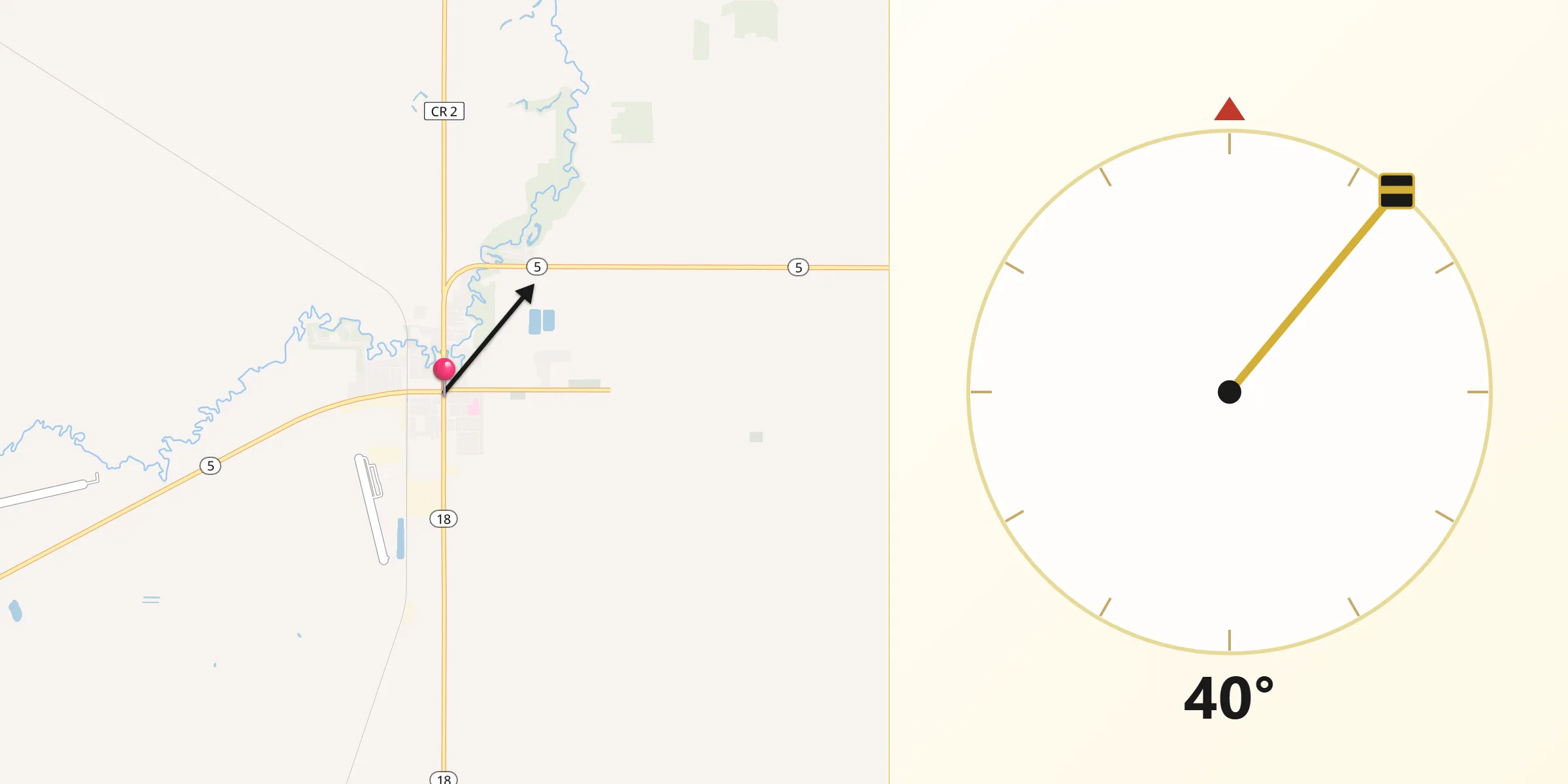 Qibla Direction from Cavalier