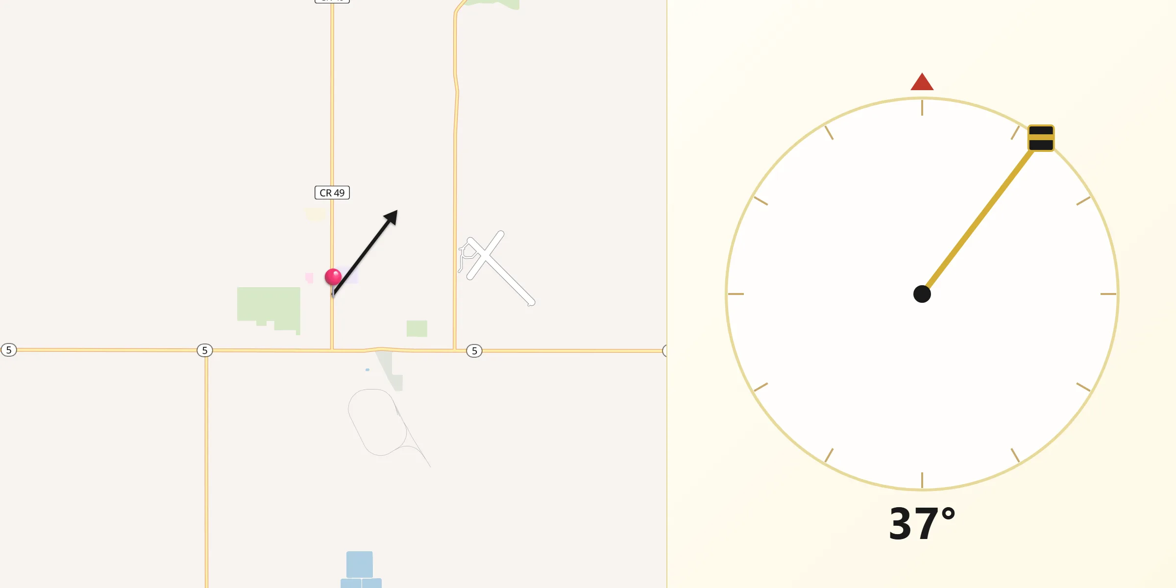 Qibla Direction from Bottineau