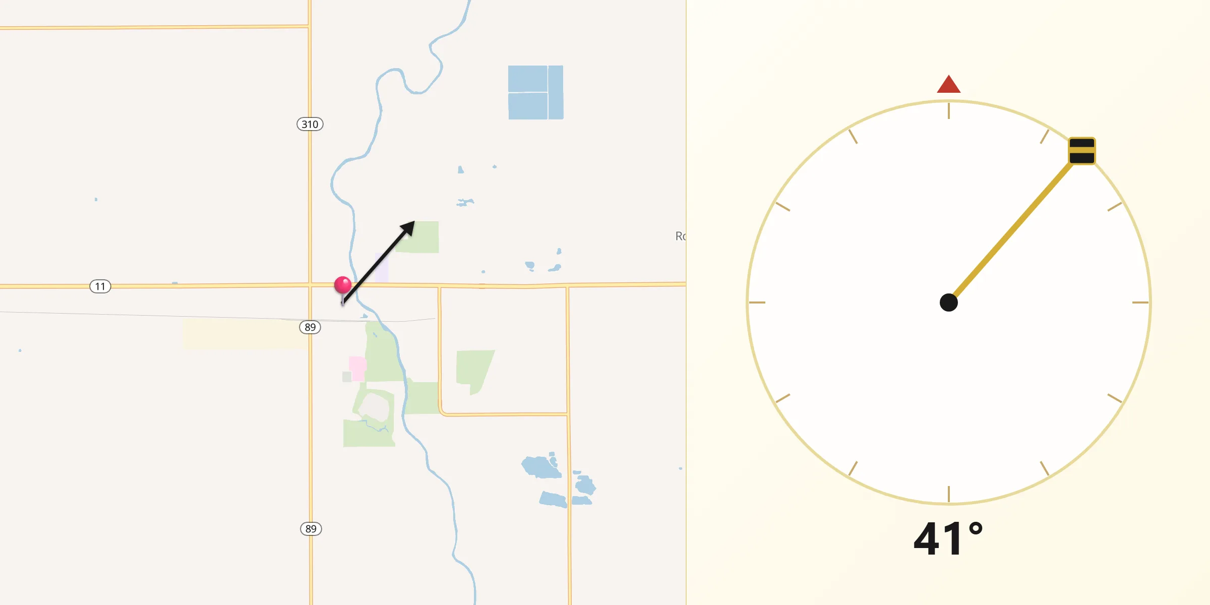 Qibla Direction from Roseau