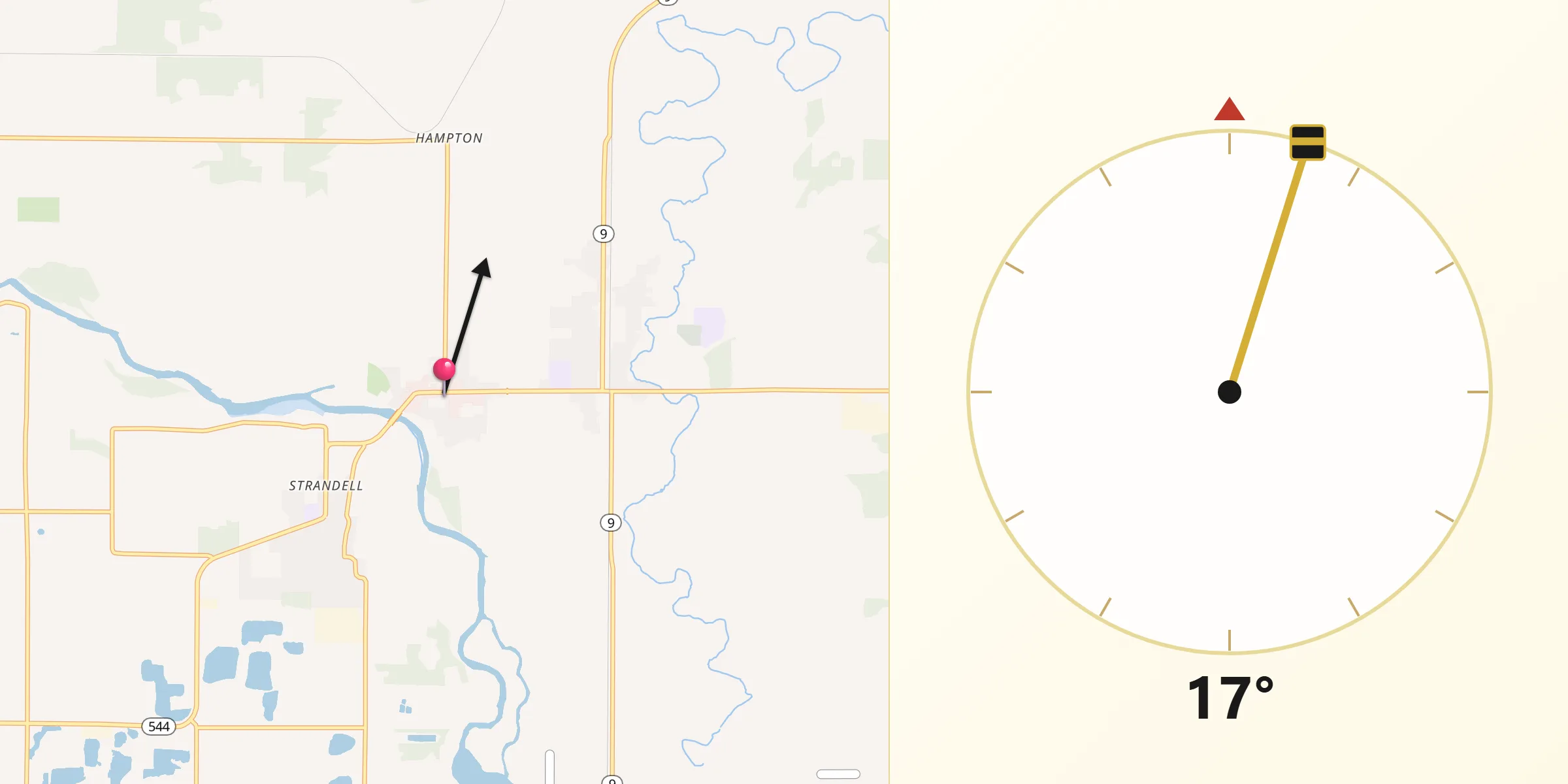 Qibla Direction from Everson