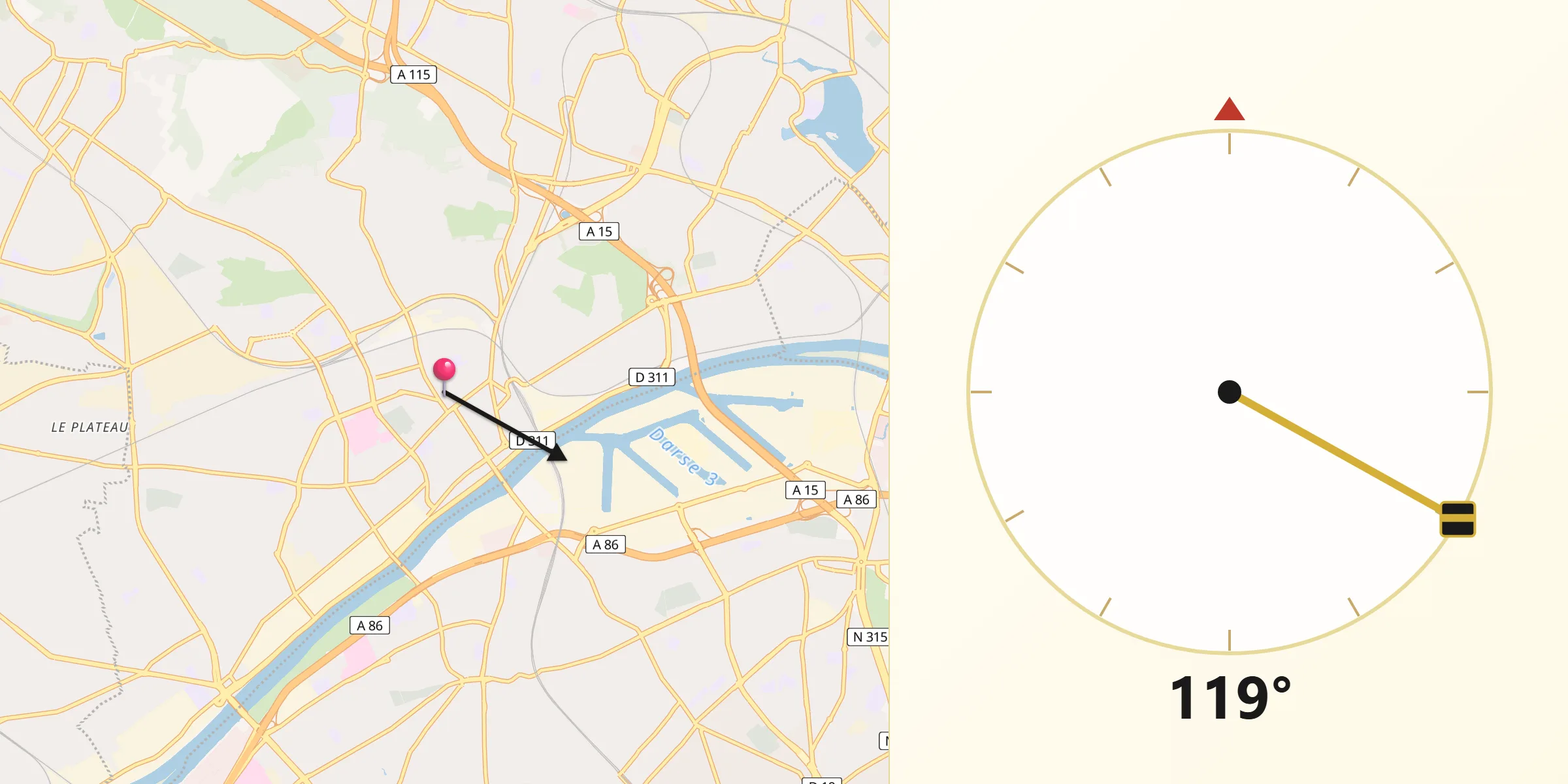Direcția Qibla din Argenteuil