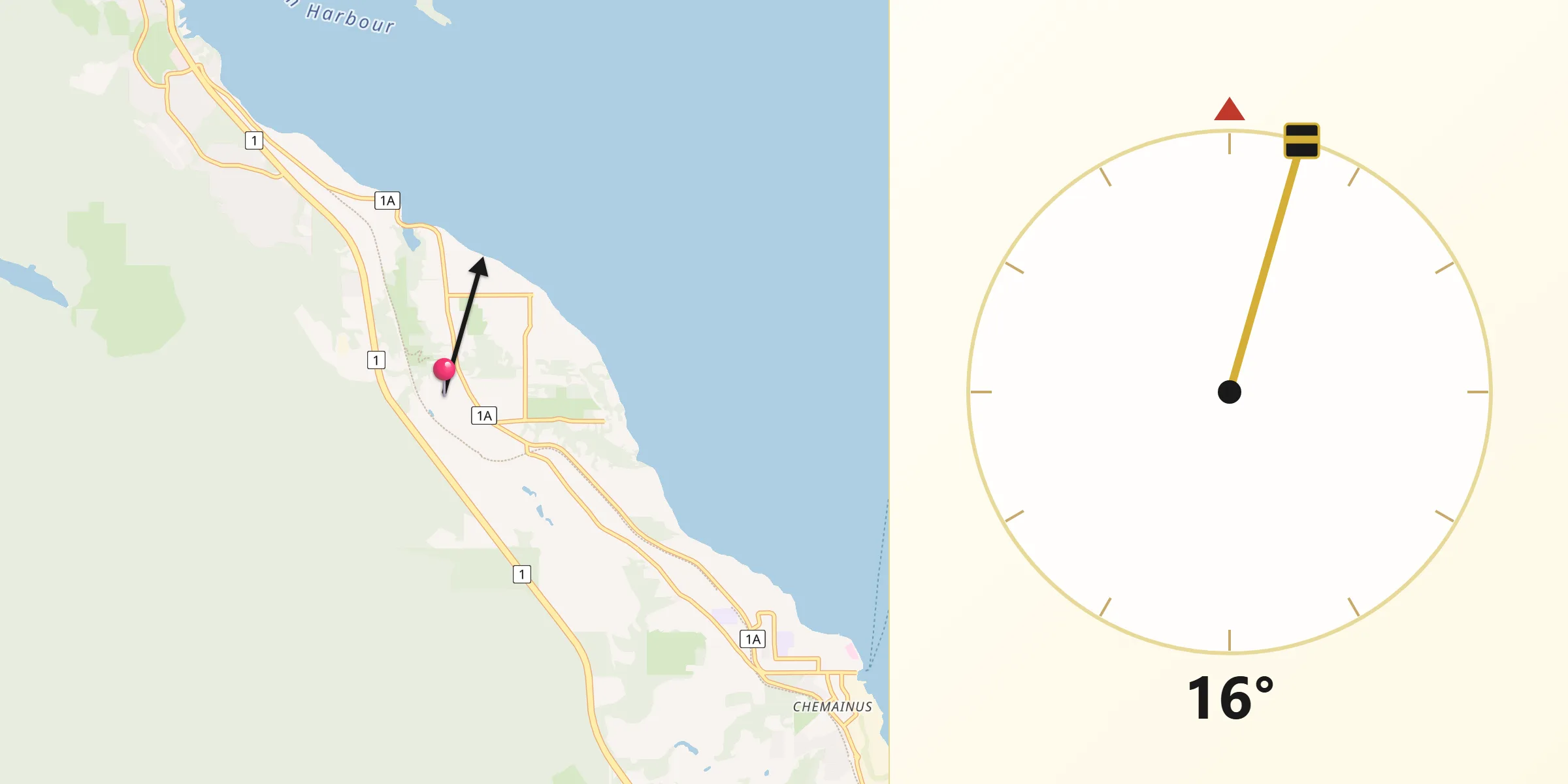 Qibla Direction from Saltair