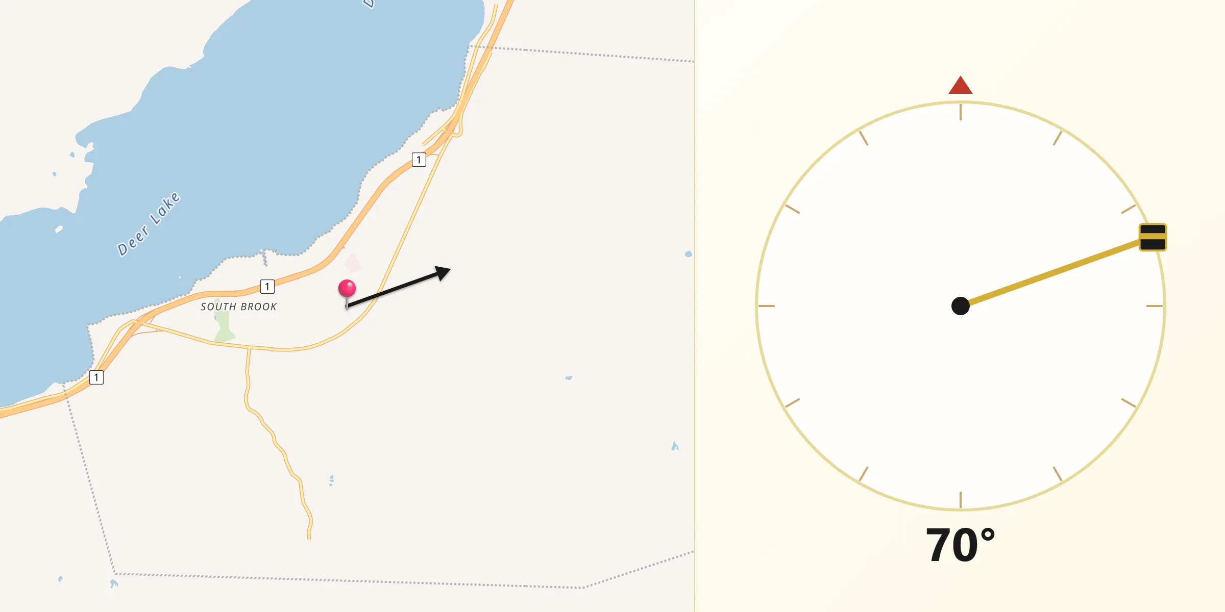 Qibla Direction from Pasadena