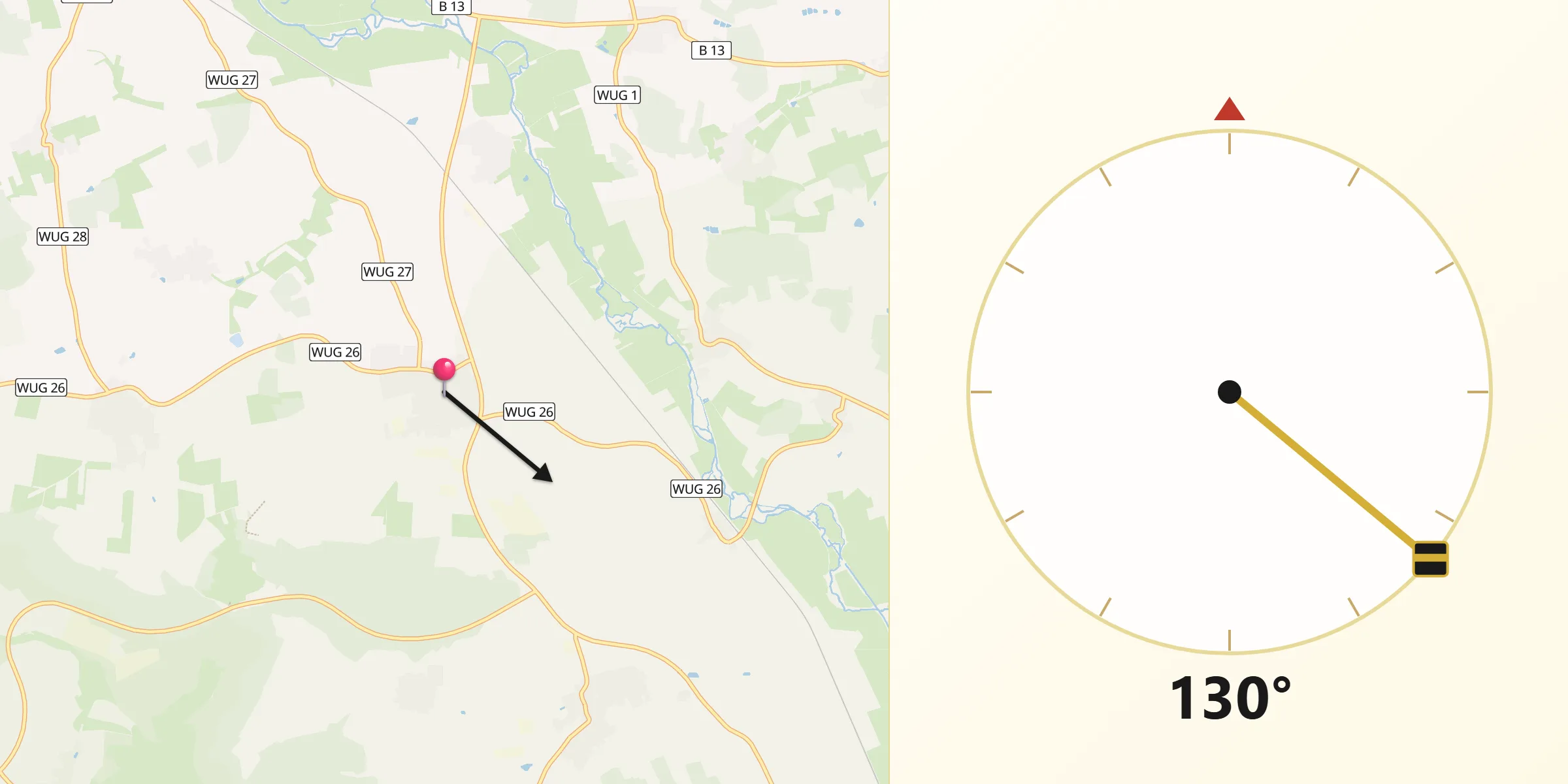 Qibla-Richtung von Dittenheim