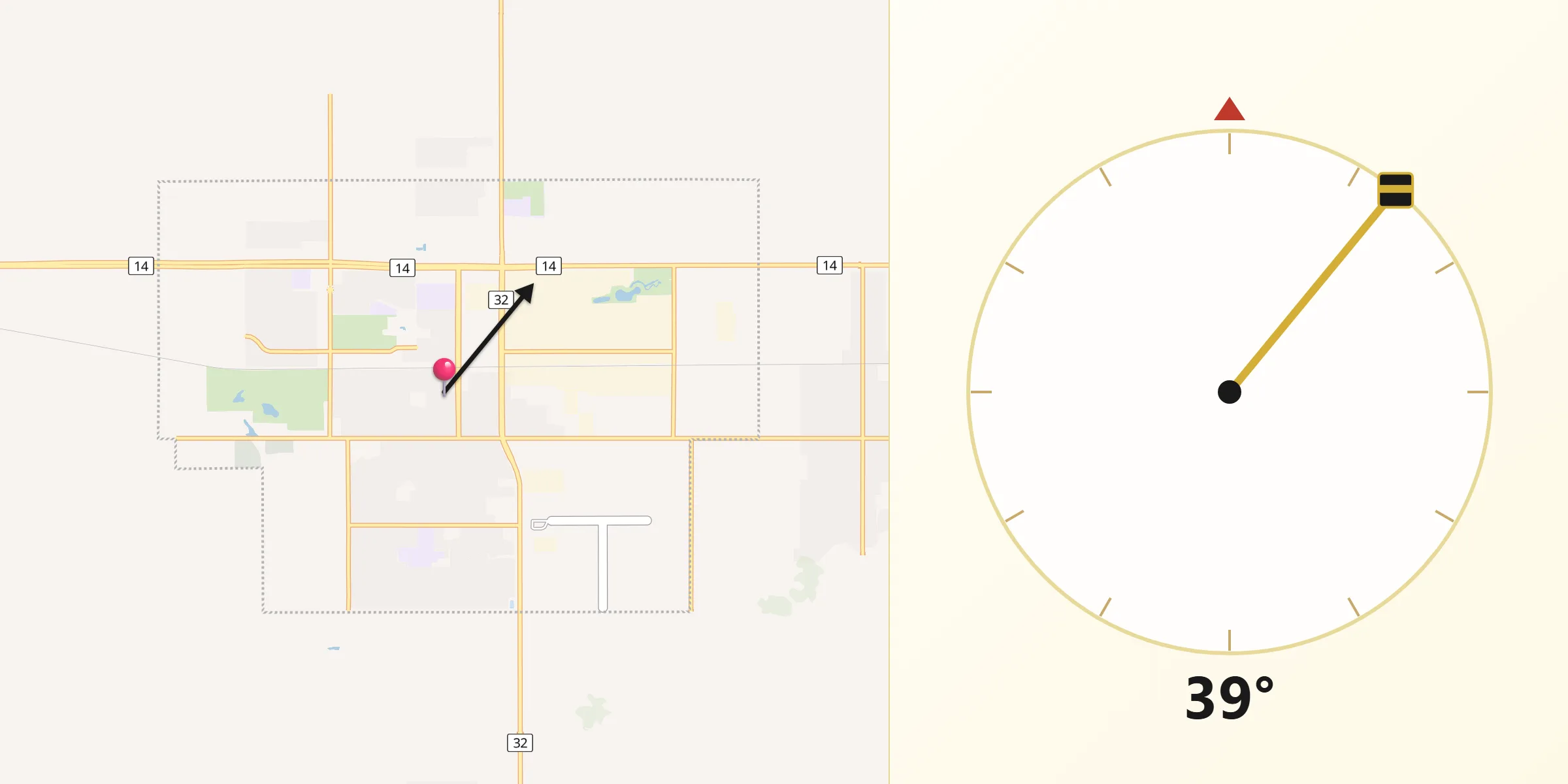 Qibla Direction from Winkler