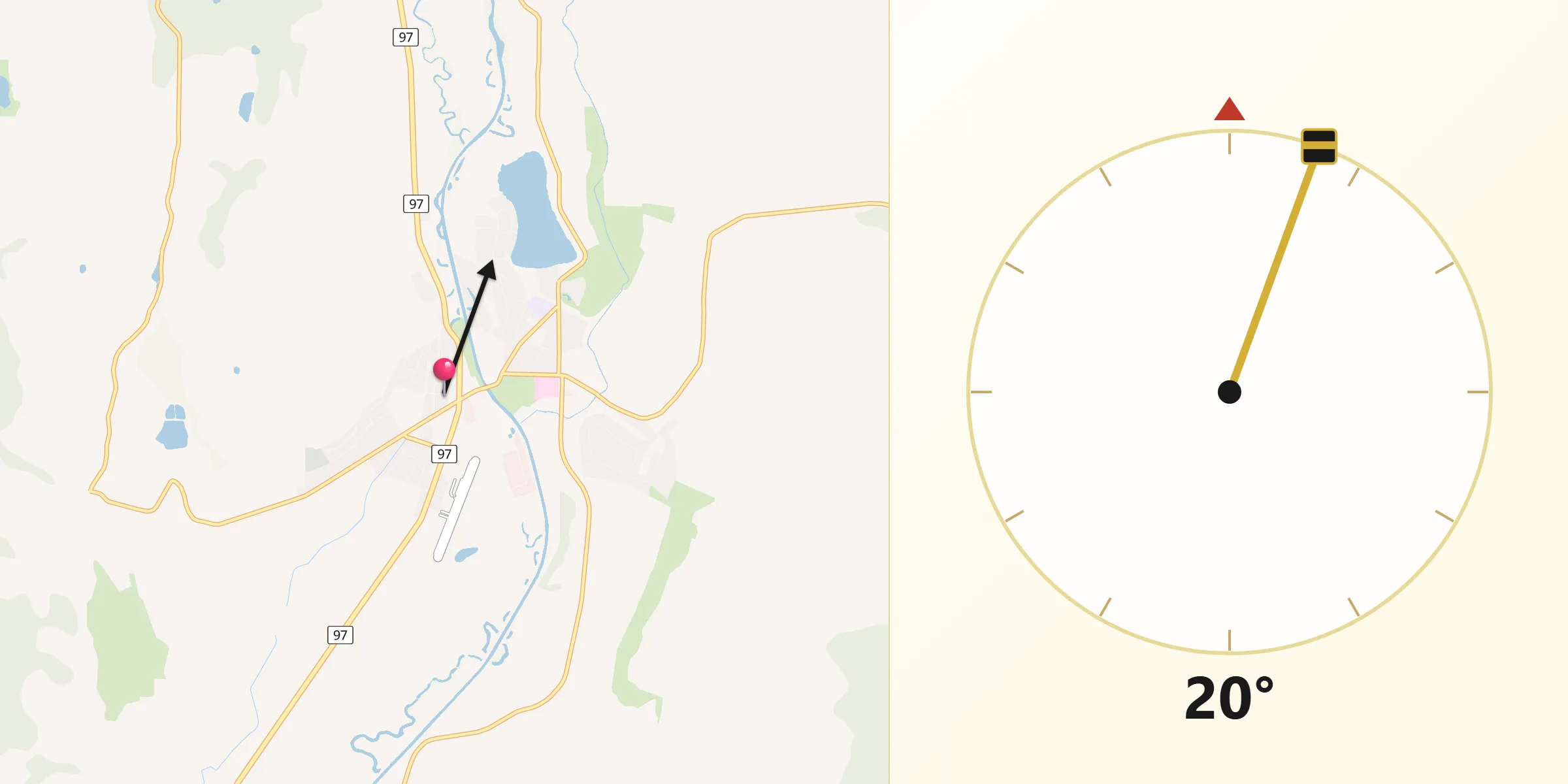 Qibla Direction from Oliver