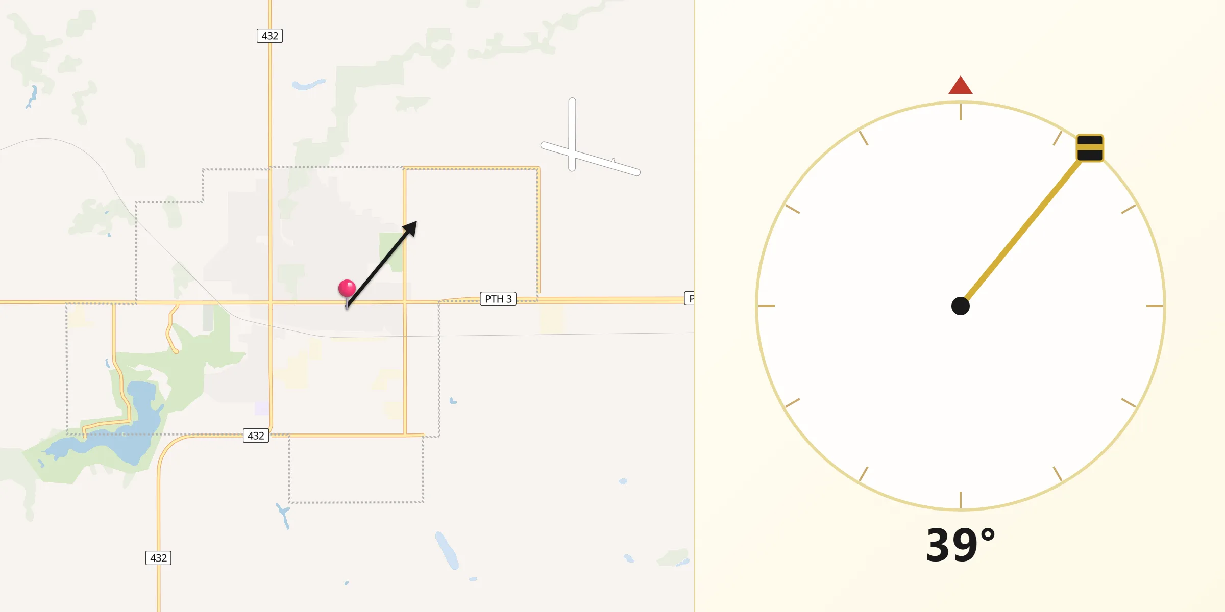 Qibla Direction from Morden