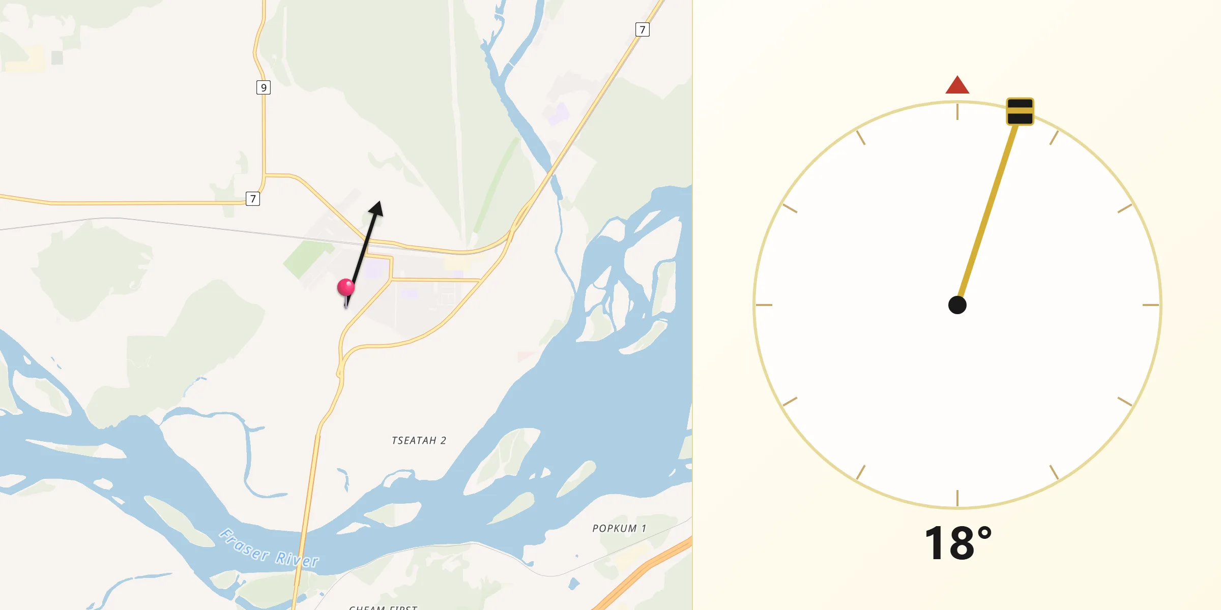 Qibla Direction from Agassiz