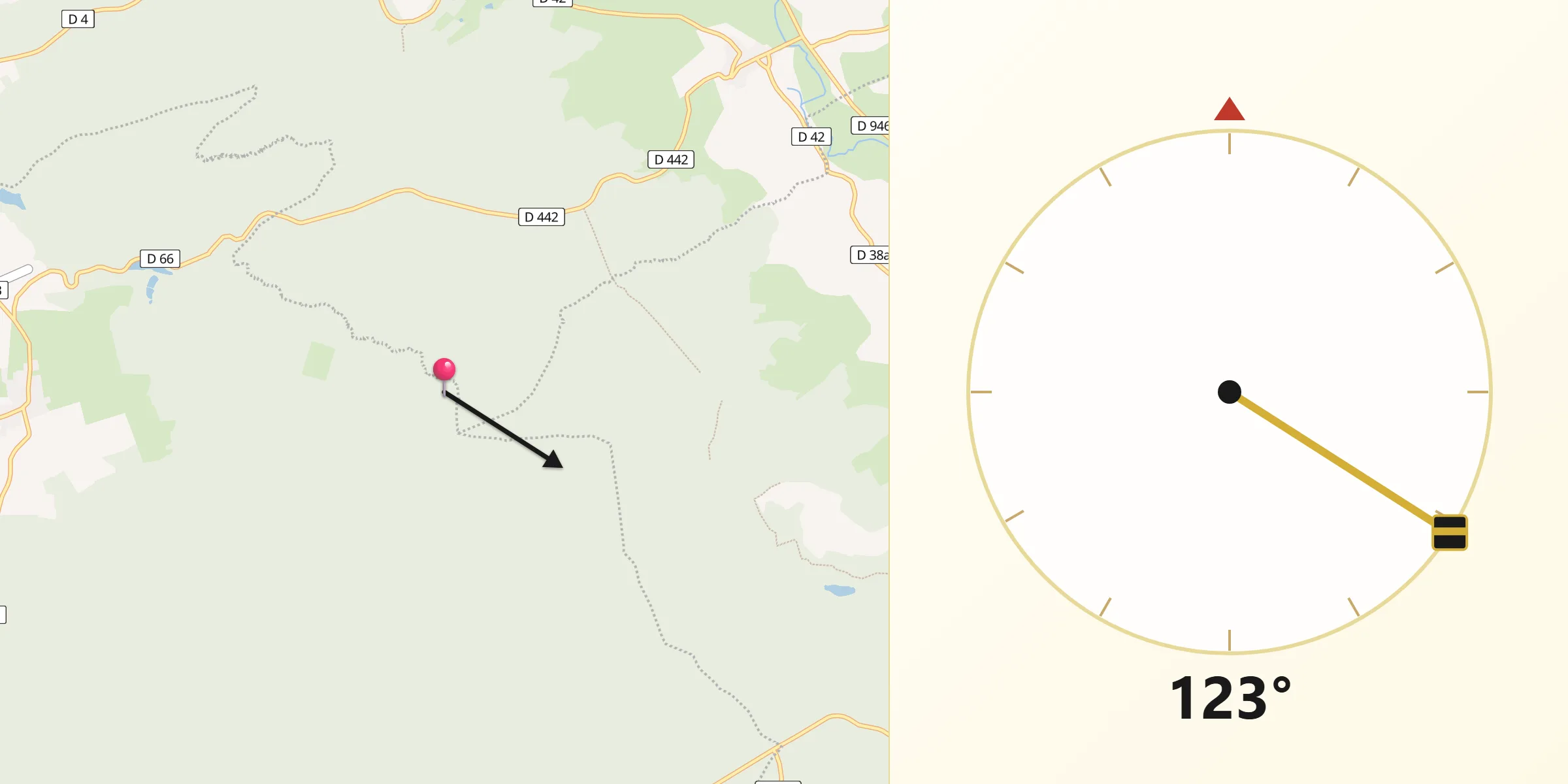 Direction vers la Qibla depuis Montblainville