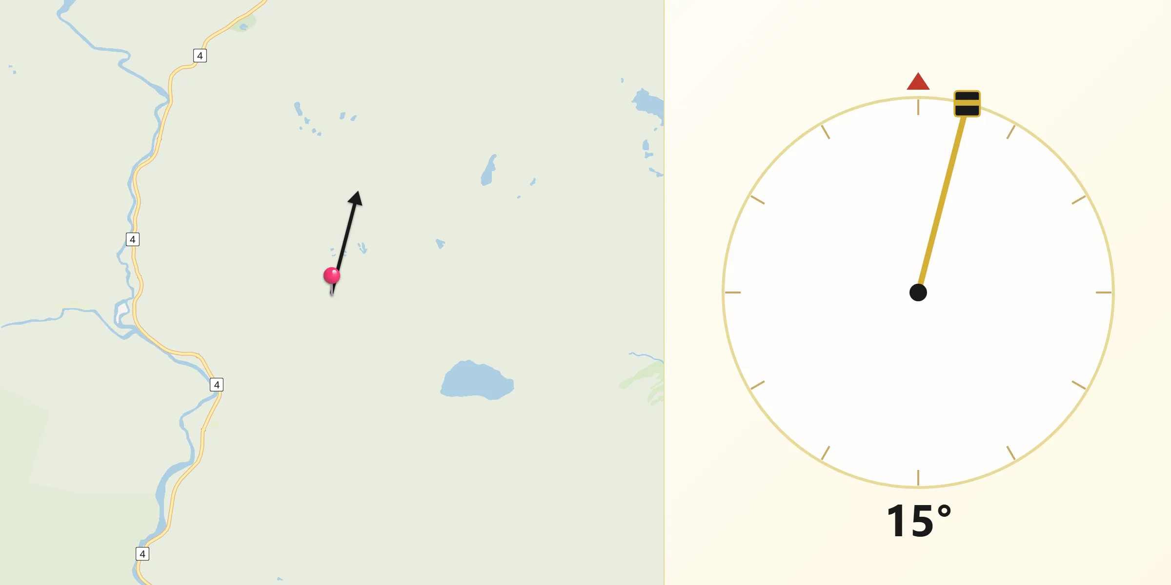 Qibla Direction from Regional District of Alberni-Clayoquot
