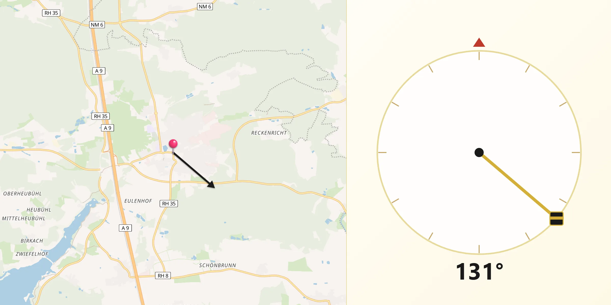 Qibla-Richtung von Allersberg