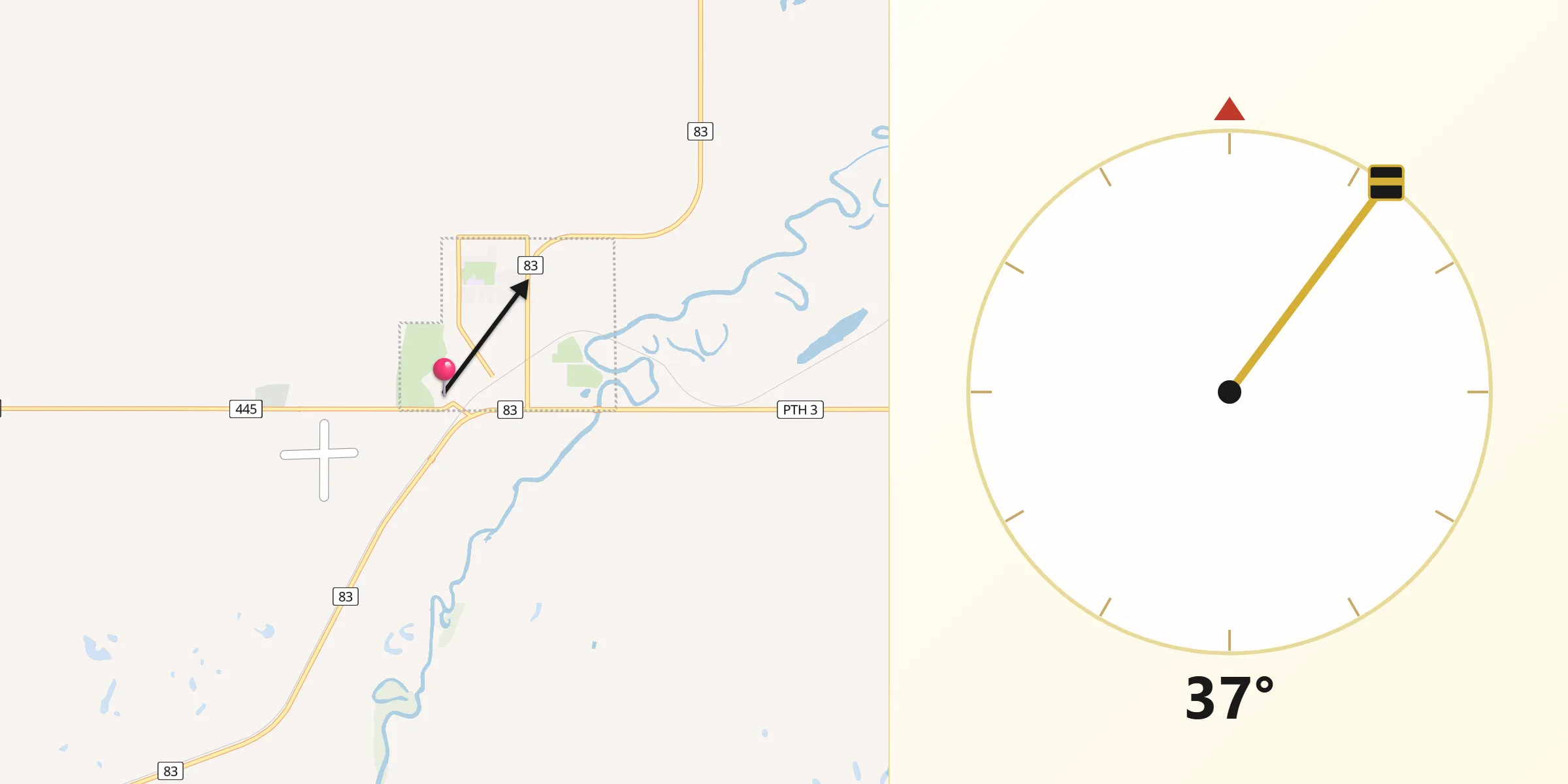 Qibla Direction from Melita