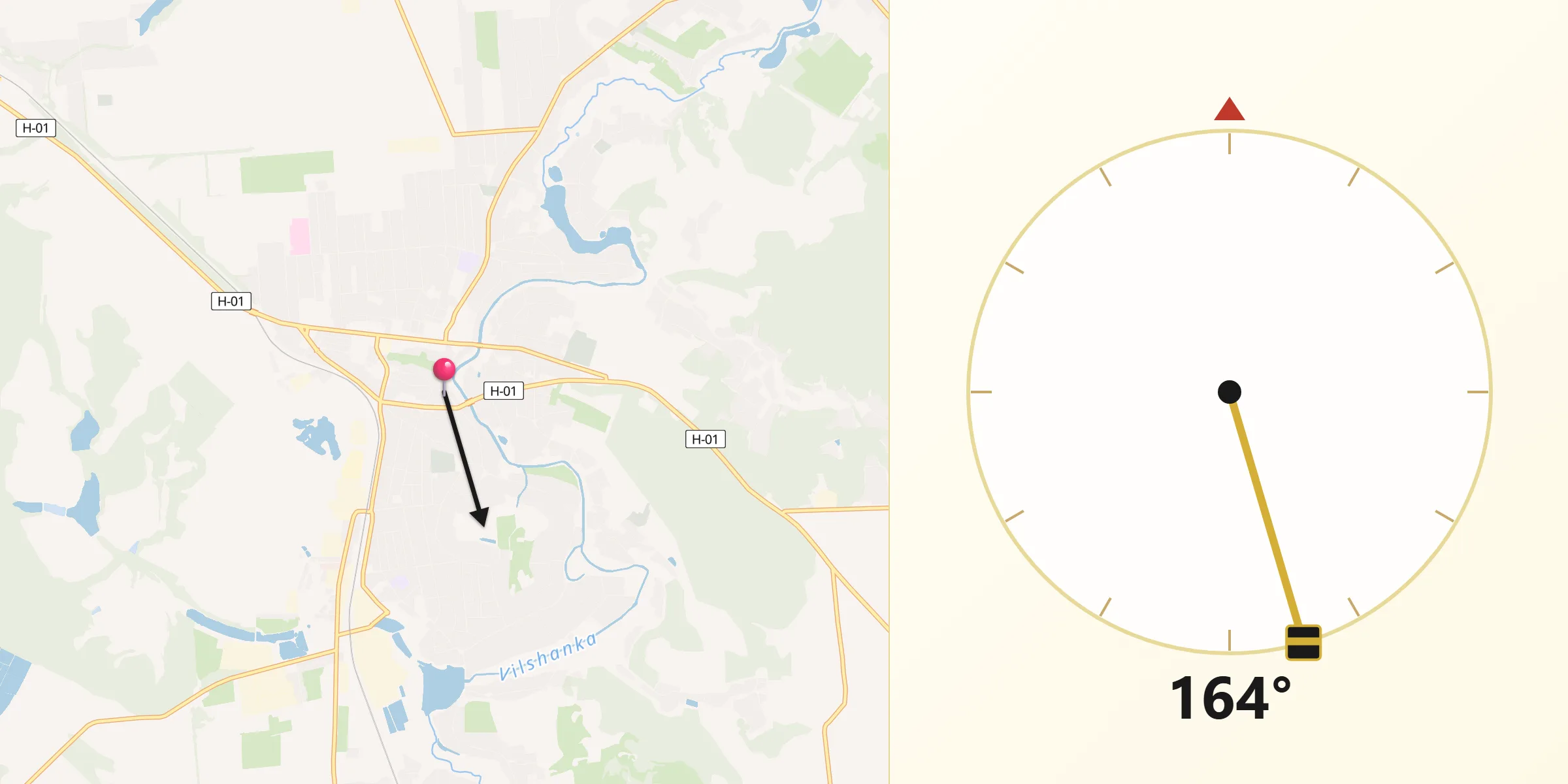 Напрямок Кібли з Городище