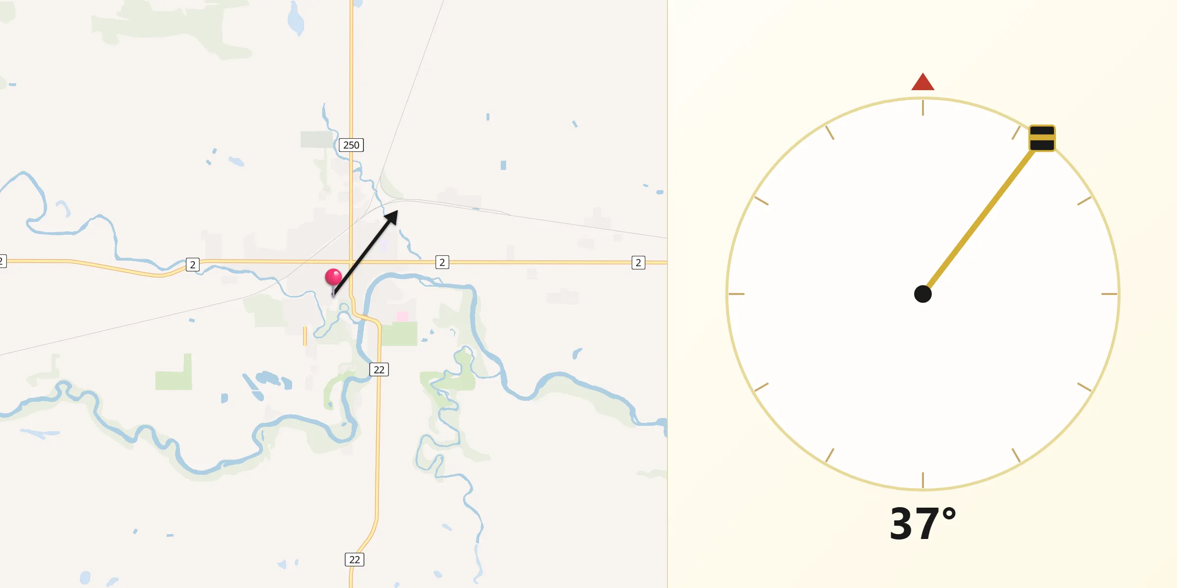 Qibla Direction from Souris