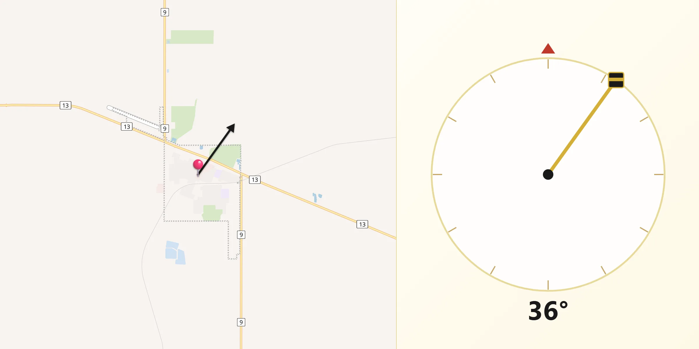 Qibla Direction from Carlyle