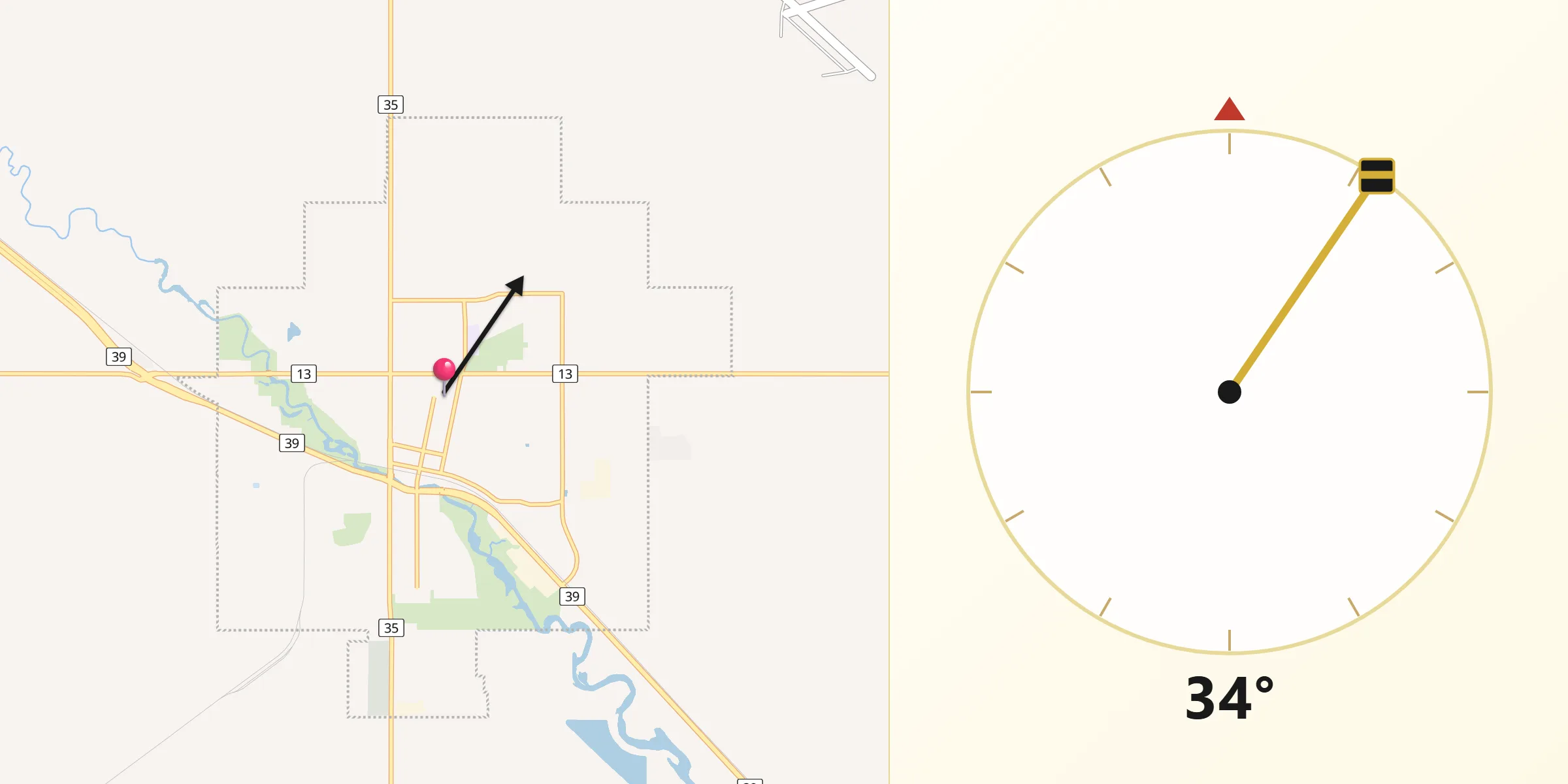 Qibla Direction from Weyburn