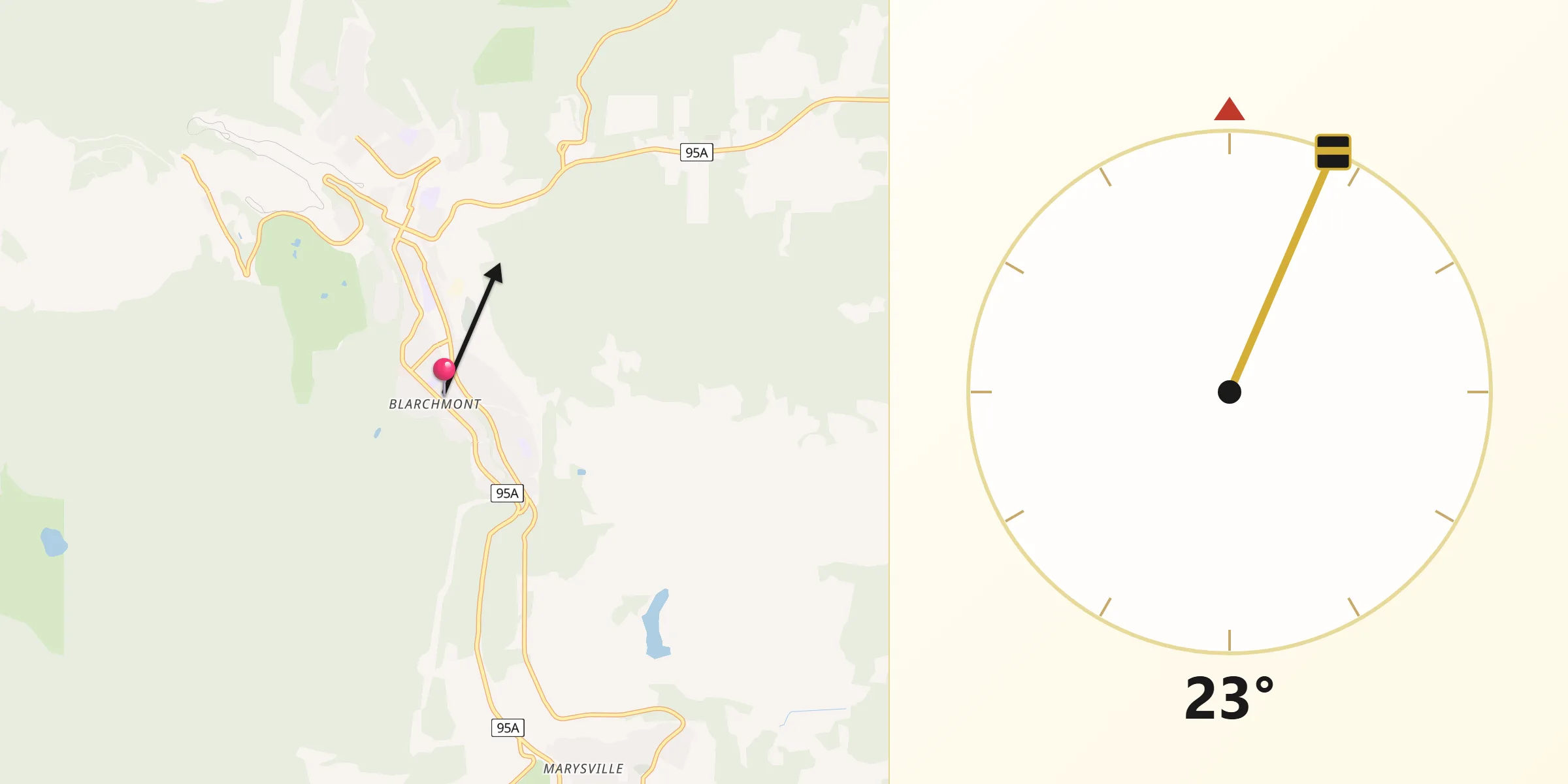 Qibla Direction from Kimberley