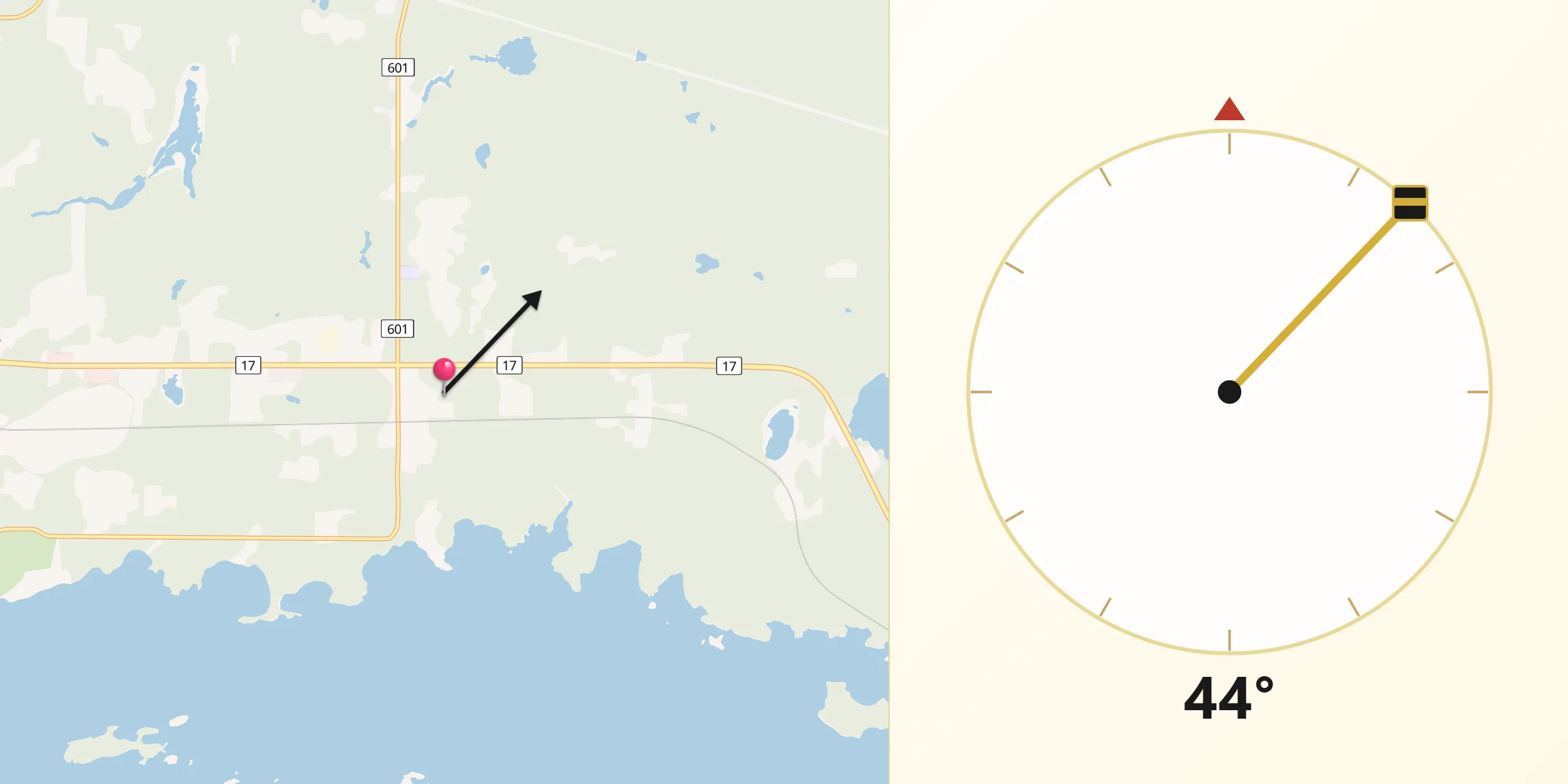 Qibla Direction from Dryden