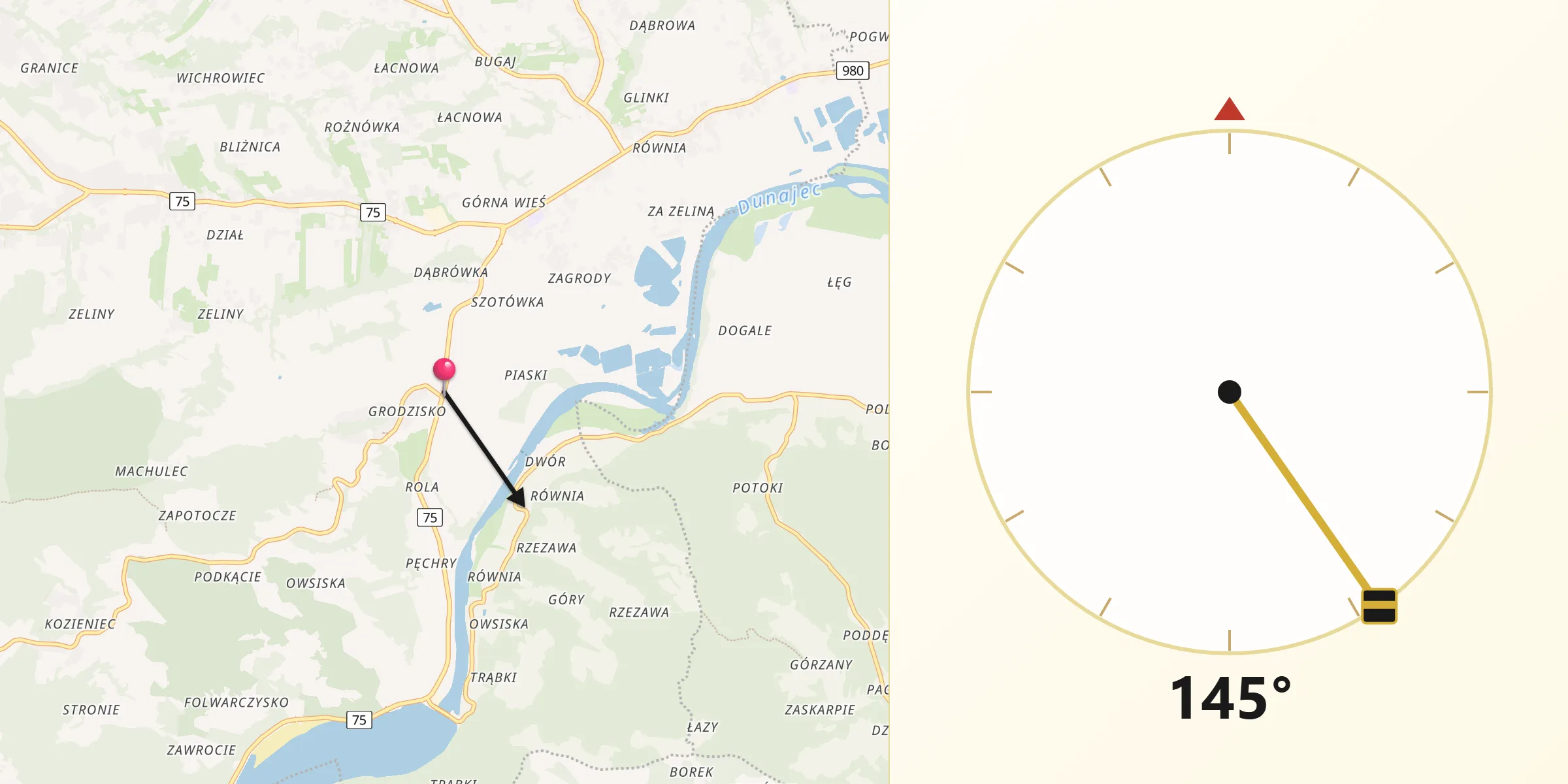 Kierunek Qibla z Czchów