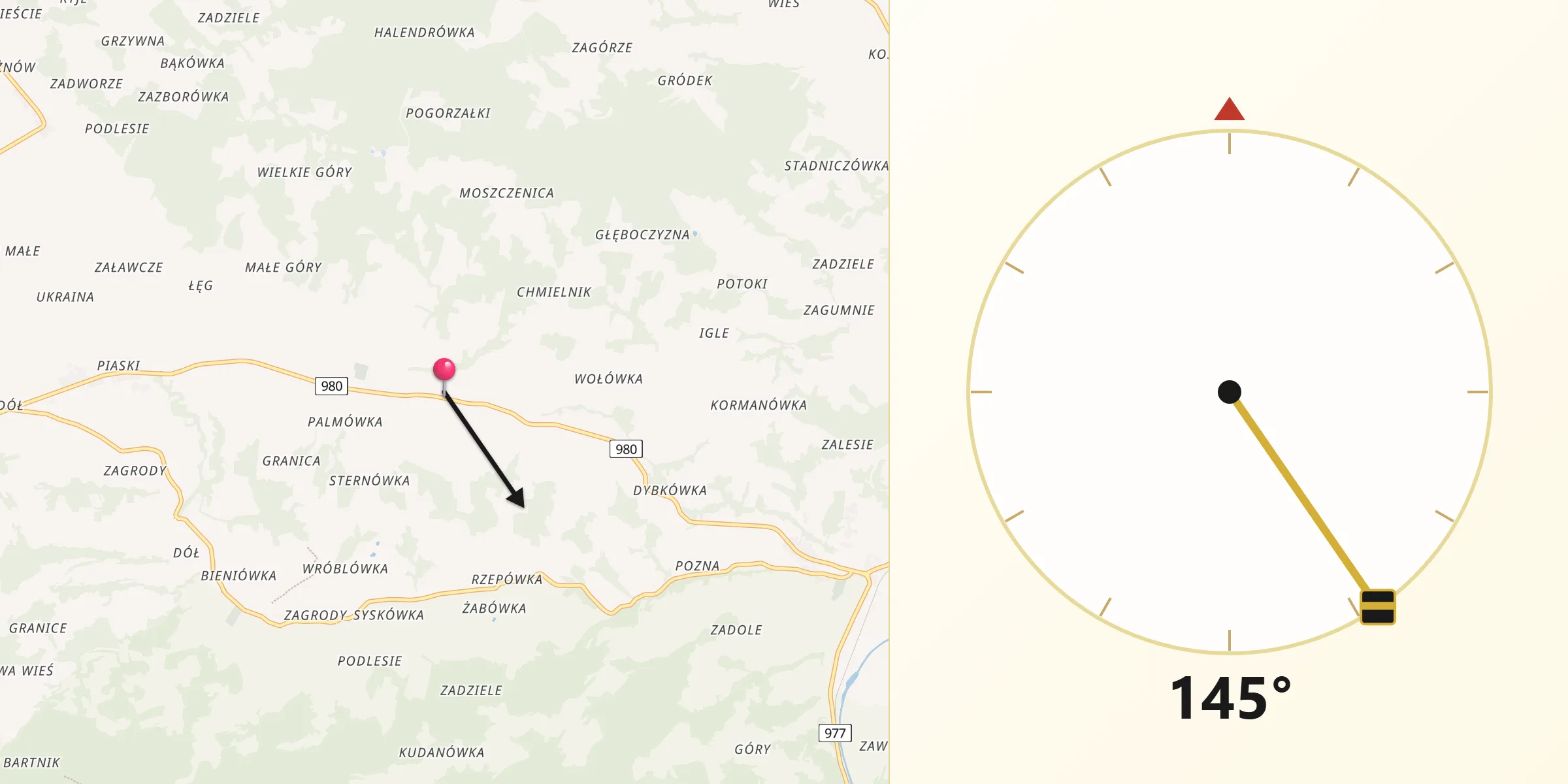 Kierunek Qibla z Siemiechów