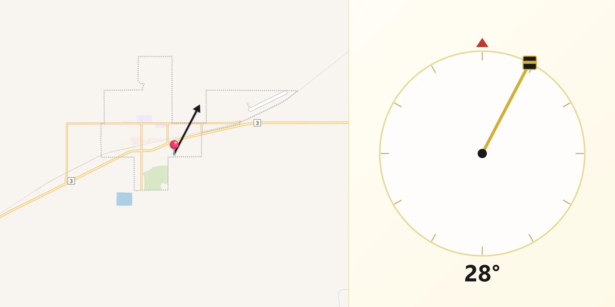 Qibla Direction from Bow Island