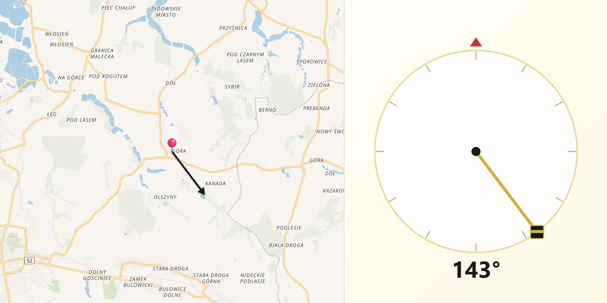 Kierunek Qibla z Witkowice