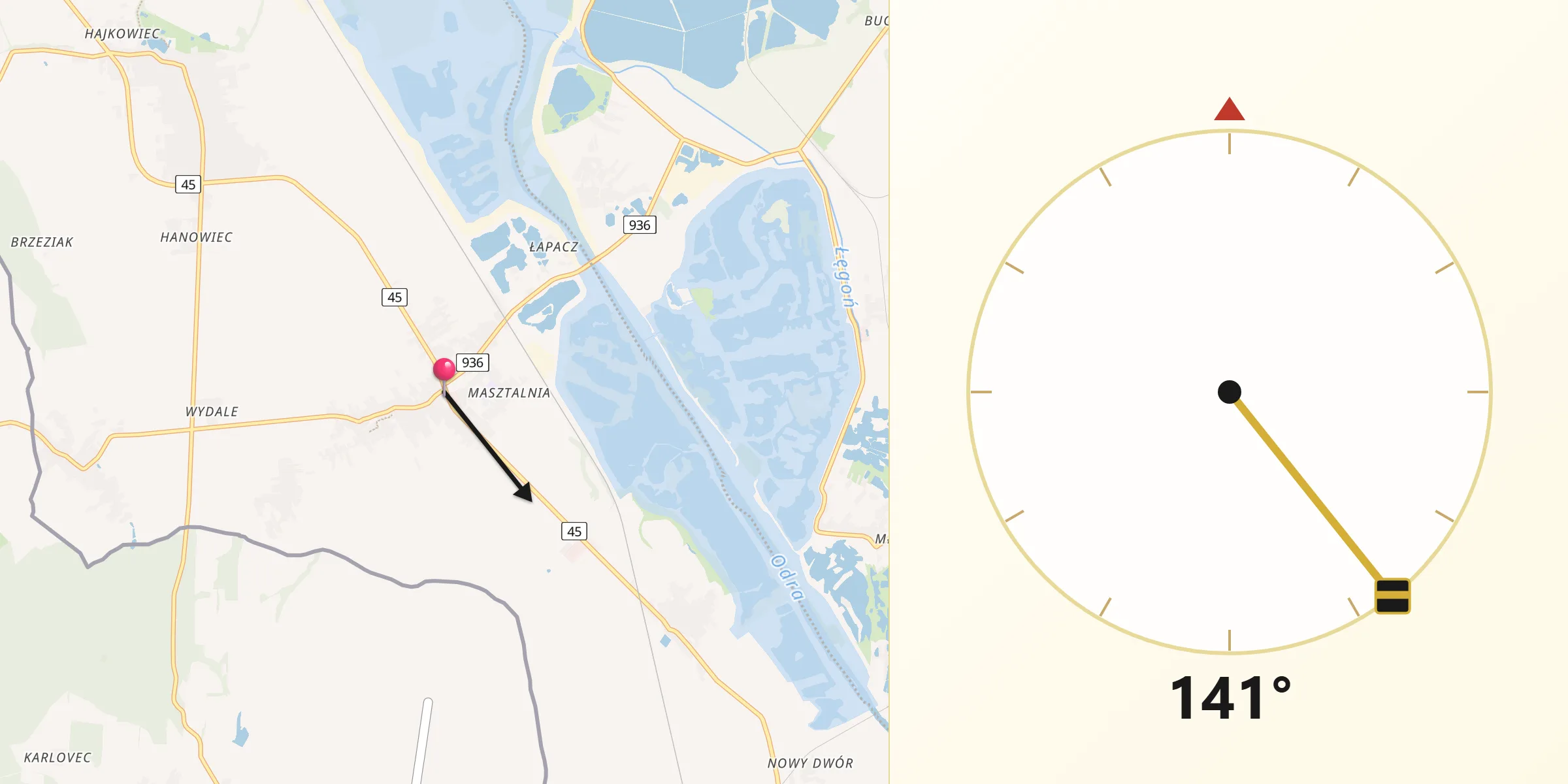 Kierunek Qibla z Krzyżanowice
