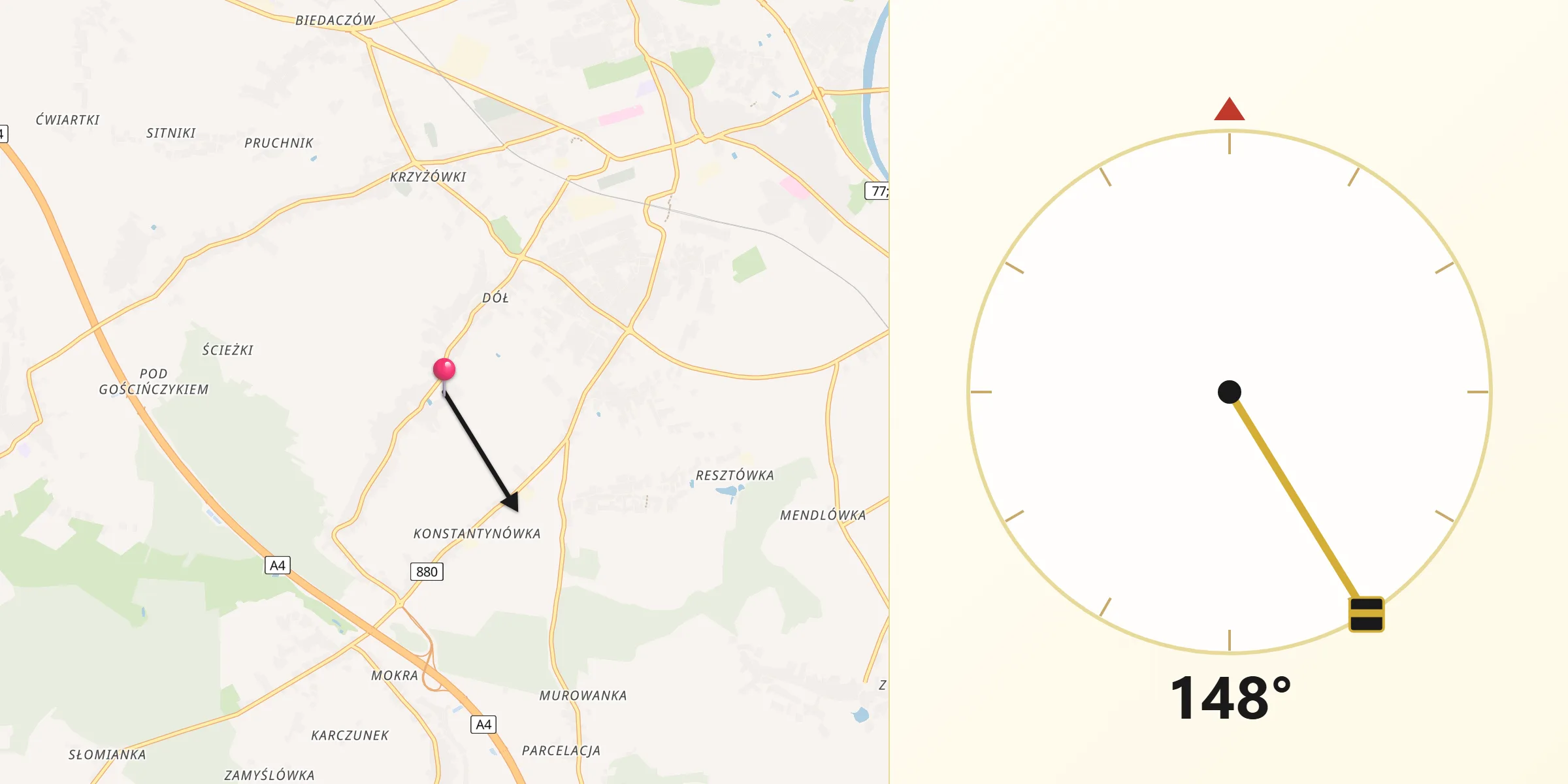 Kierunek Qibla z Pawłosiów