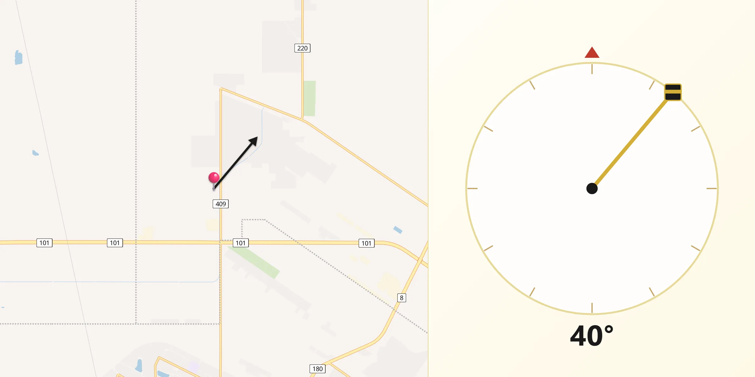 Qibla Direction from West St. Paul